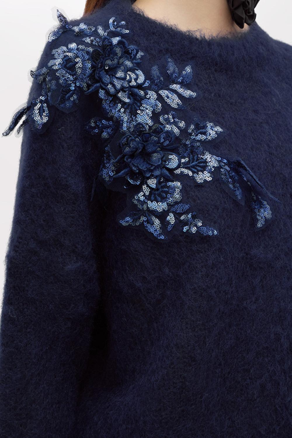 MAGLIA IN MOHAIR CON RICAMO<BR/> RF5082 MS03793812 Blugirl 