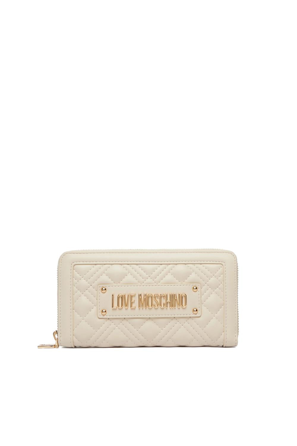 Portafoglio con zip trapuntato con logo JC5600PP1O LA0110 Love Moschino 