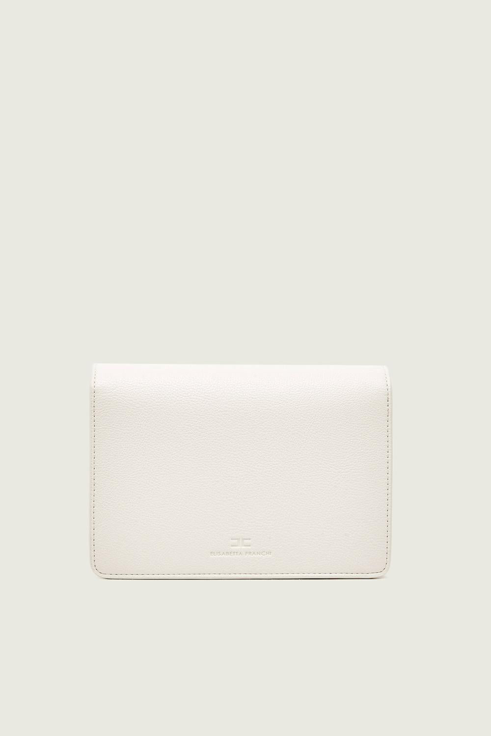 Borsa Elisabetta Franchi Effetto Pelle con Tracolla a Catena e Logo BS39A 61E2193 Elisabetta Franchi 