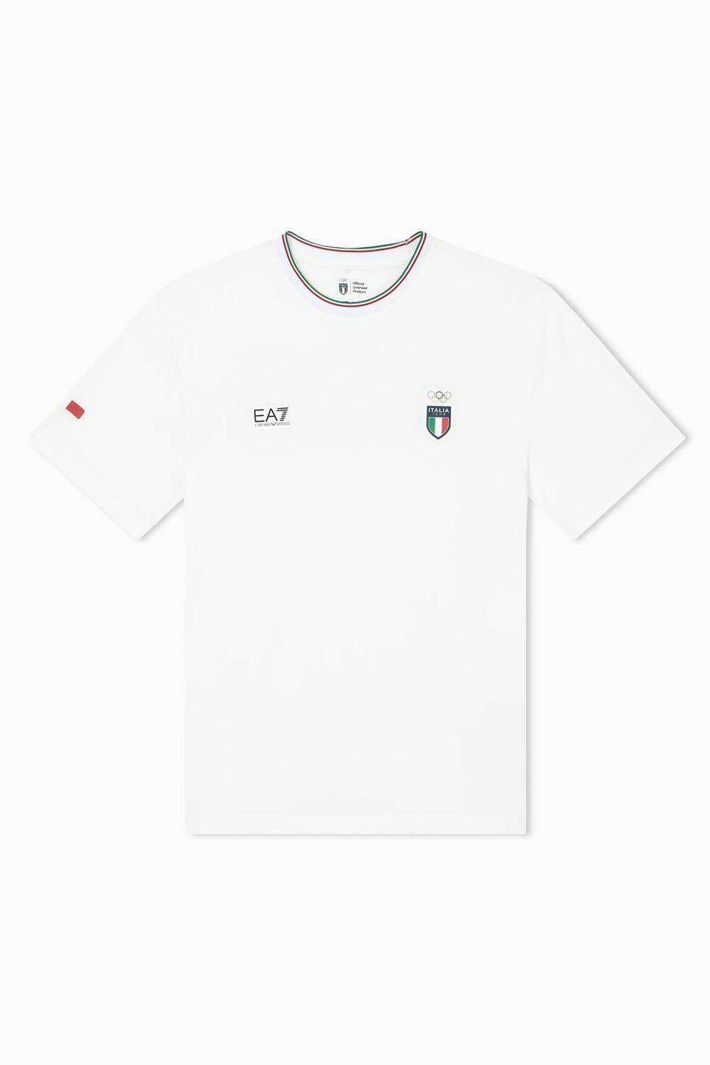 Italia Team T-shirt girocollo a manica corta in jersey stretch 7M001273 AF24845M0217 EA7 Emporio Armani 