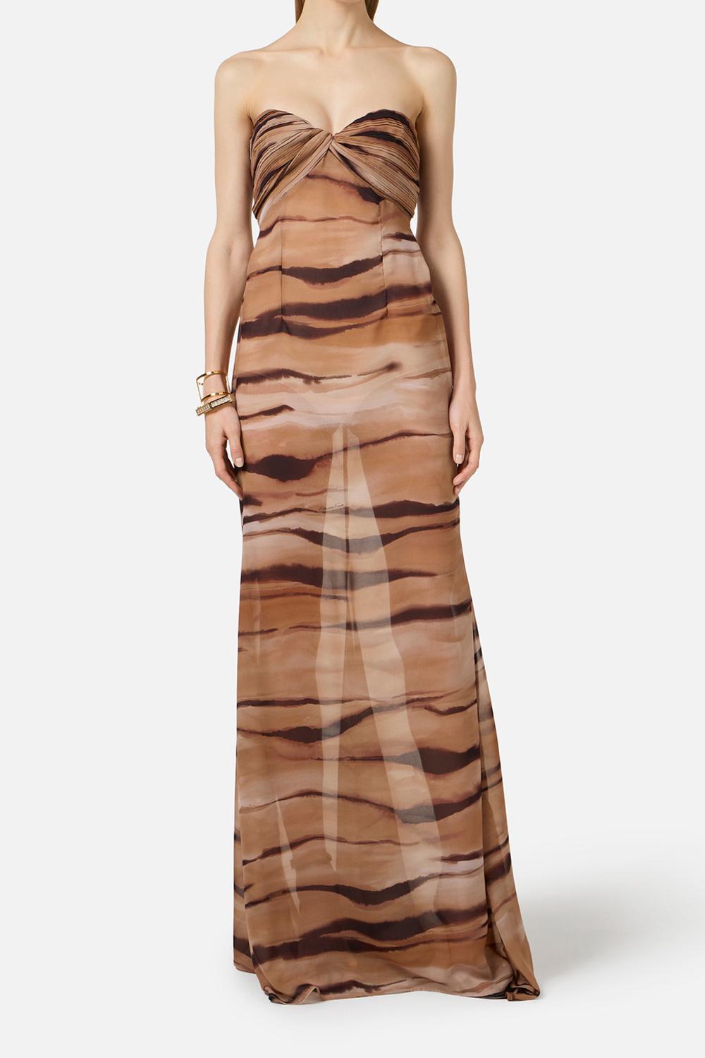 Abito Red Carpet con stampa tigre ABR55 62E2470 Elisabetta Franchi 