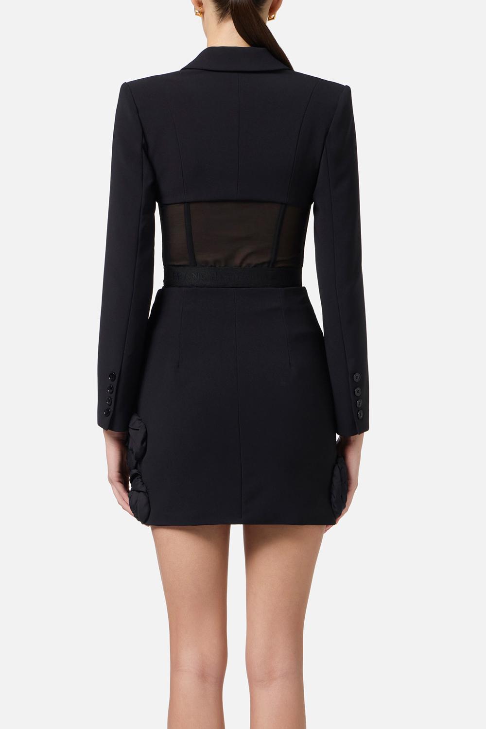 Giacca in crêpe e tulle<BR/> GI131 51E2110 Elisabetta Franchi 