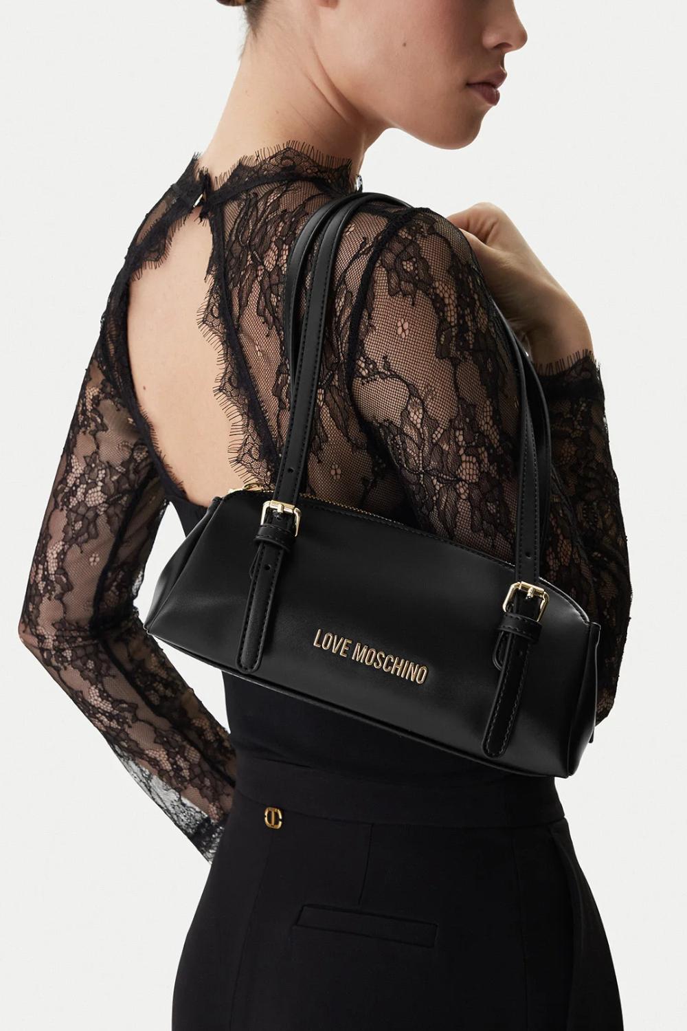 Piccola borsa a spalla Love Moschino in pelle sintetica con zip JC4101PP1O LY0000 Love Moschino 