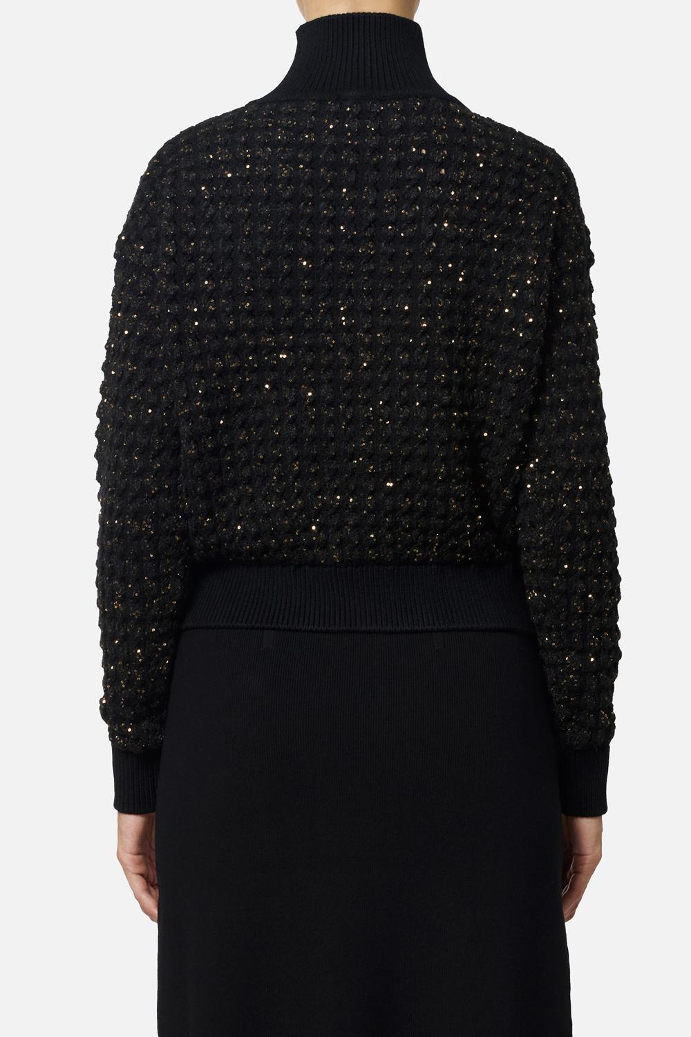 Maglia in bouclé con paillettes MK20Q 56E2110 Elisabetta Franchi 