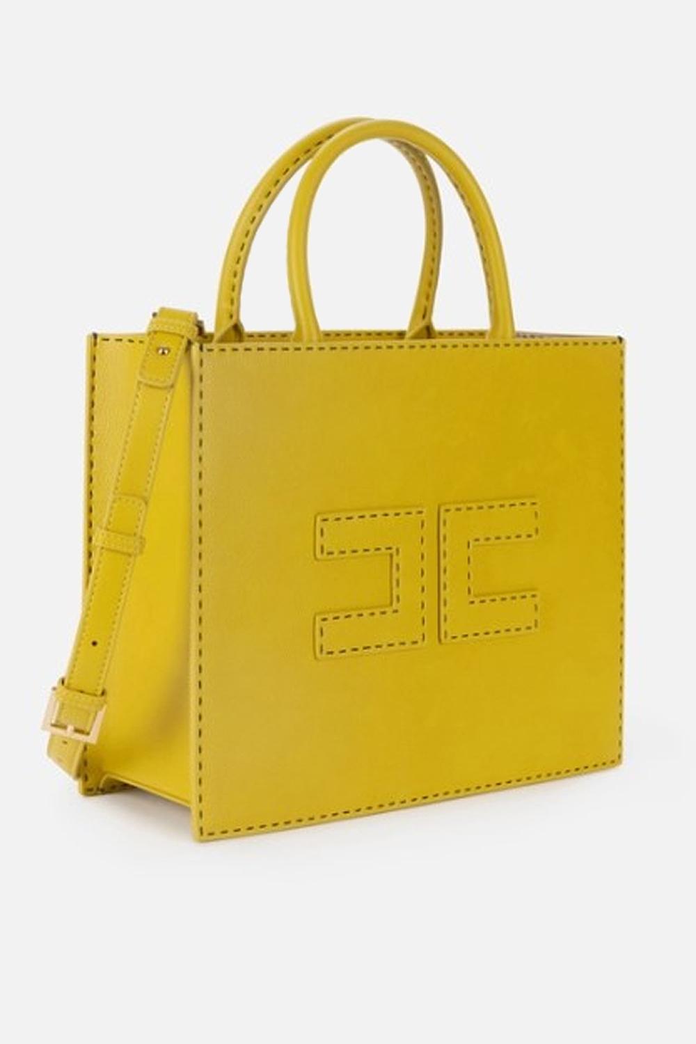 Tote media con impunture a contrasto<BR/> BS09A 51E2DC6 Elisabetta Franchi 