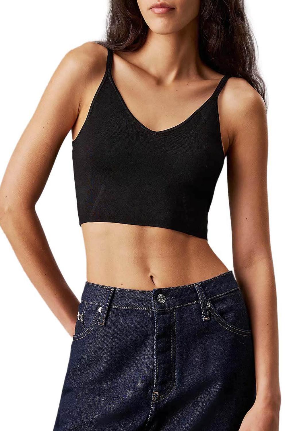 Top brassière in maglia elasticizzata<BR/> J20J224805 BEH Calvin Klein 