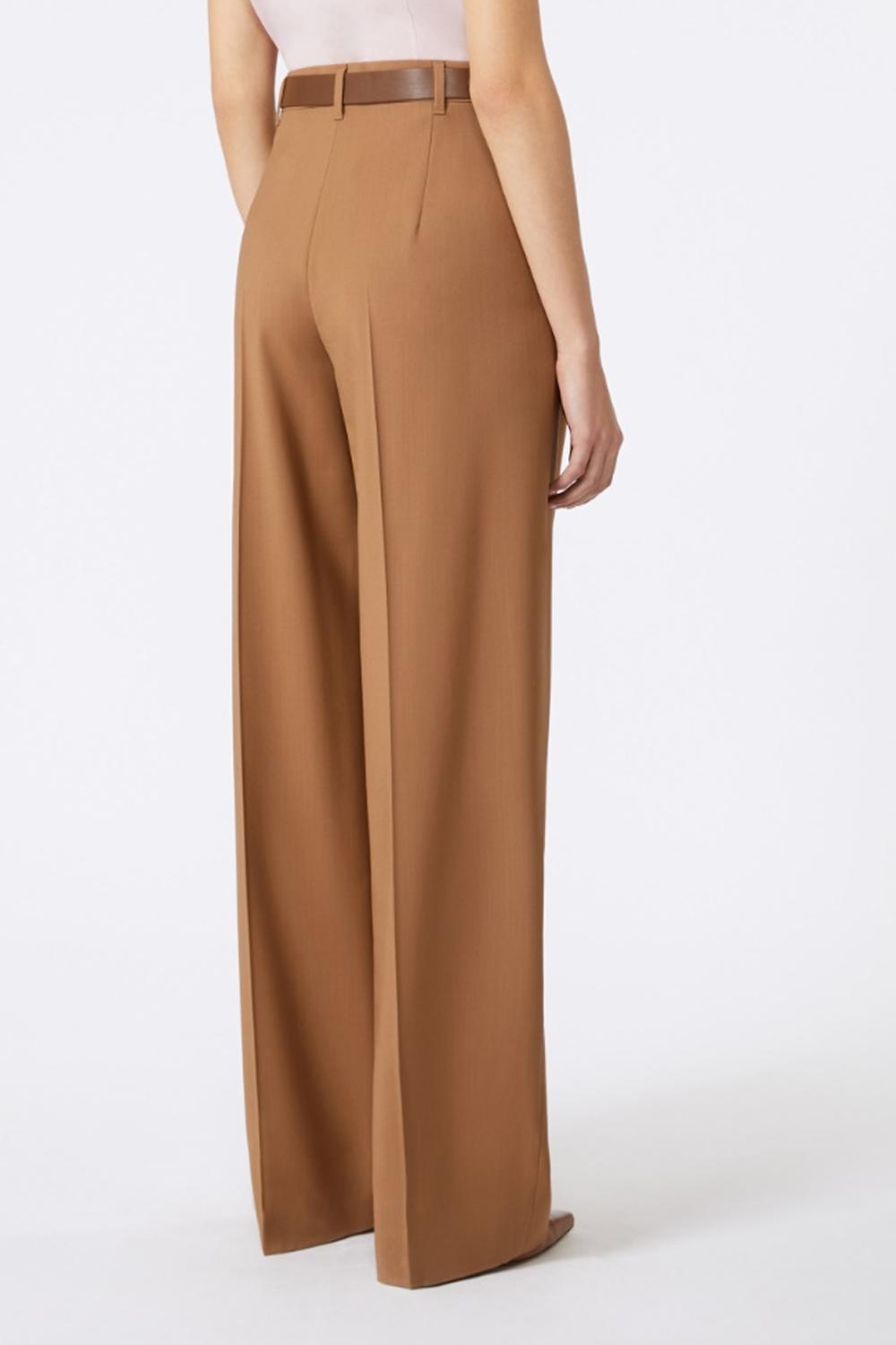 Pantalone in tela di lana<BR/> BERGAMO 026NOCCIOLA Max Mara Studio 