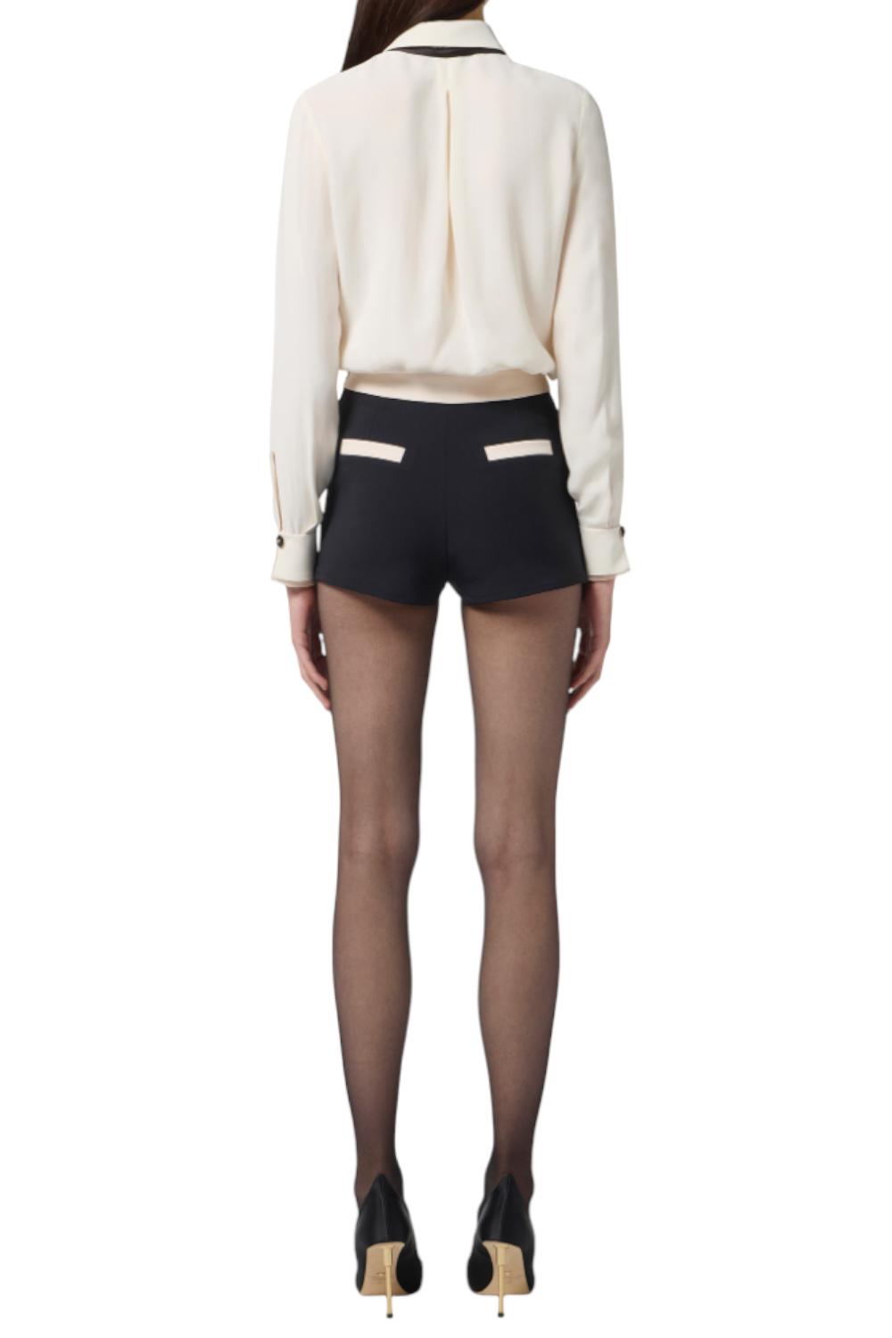 Camicia in georgette con foulard<BR/> CA093 56E2DZ9 Elisabetta Franchi 