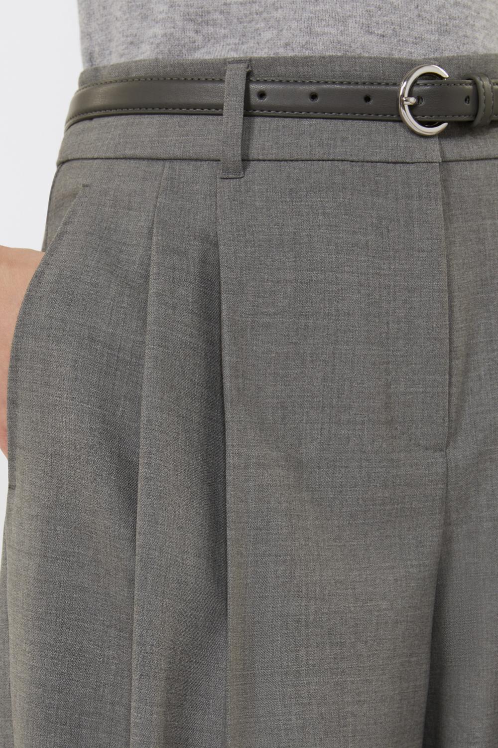 Pantalone in saglia di lana ENTRATA 010GRIGIO MEDIO Max Mara Studio 