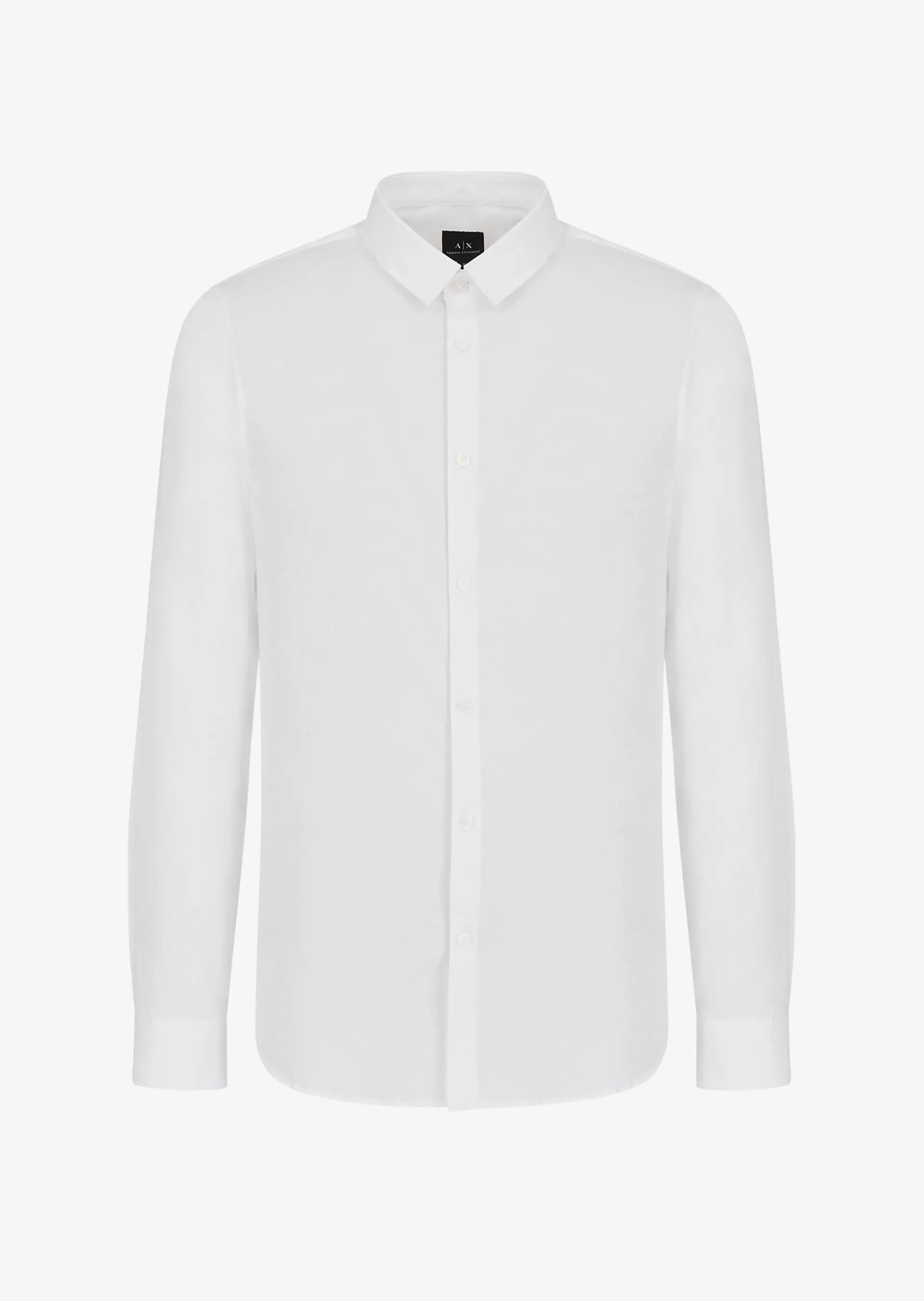 Camicia slim fit in popoeline di cotone stretch 8NZC31 ZN28Z1100 Armani Exchange 