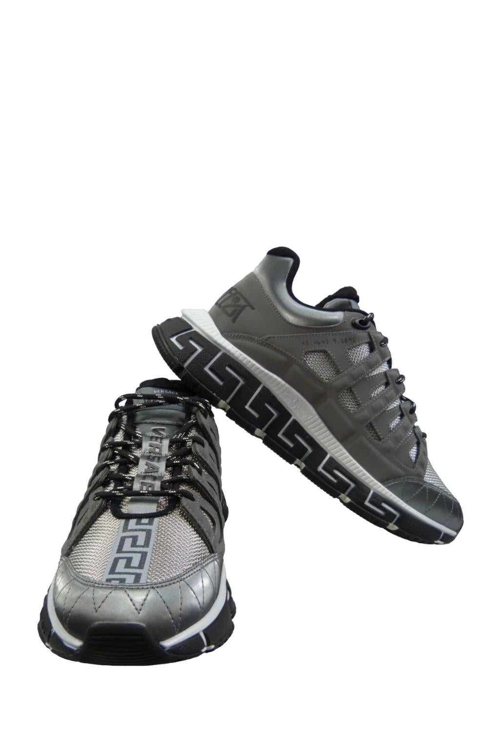Sneakers Versace Trigreca in Nylon Argento DSU80941A058472 E180 Versace 