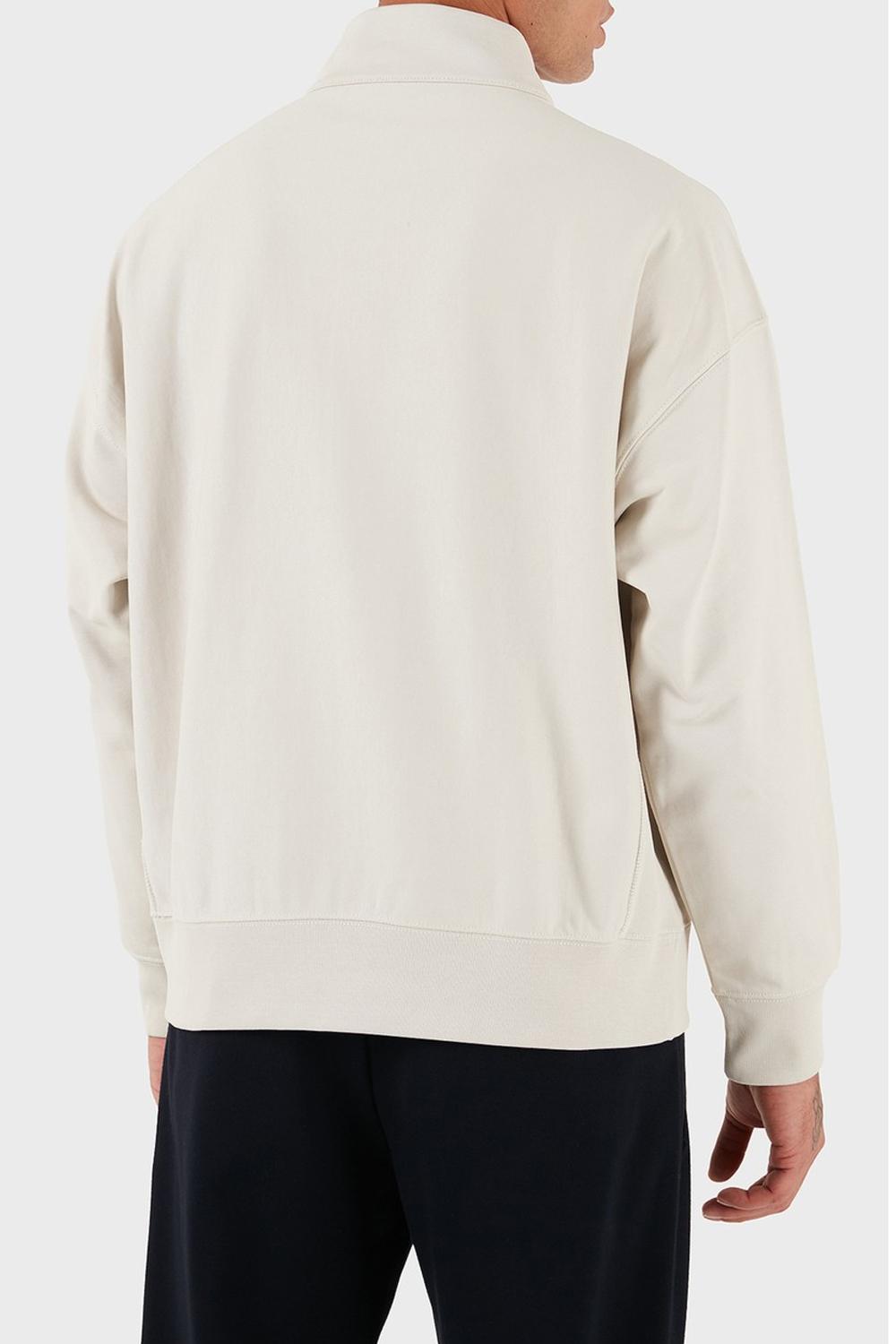 Felpa Premium Terry con Mezza Zip e Collo Alto Relaxed Fit LV04RD236G 67U Calvin Klein 