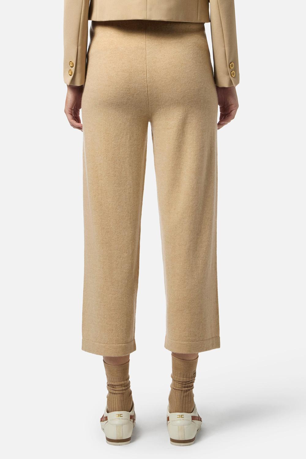 Pantaloni in misto cachemire con coulisse KP70S 57E2EN1 Elisabetta Franchi 