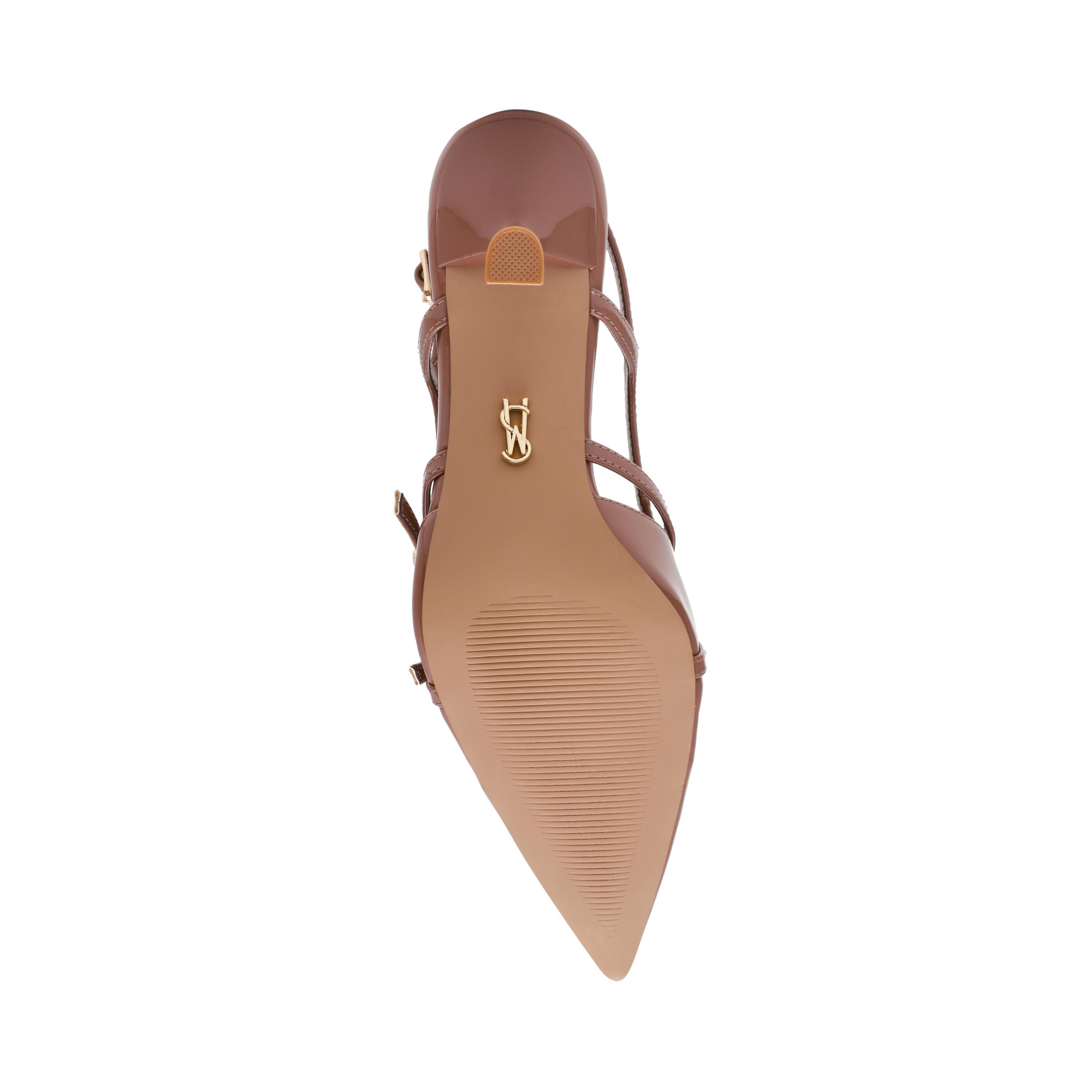 Décolleté Slingback con fibbie e tacco basso LINDALE TAUPE PATENT Steve Madden 
