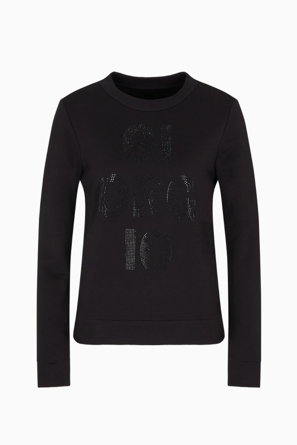 Felpa girocollo con strass XW000991 AF14284UC001 Armani Exchange 