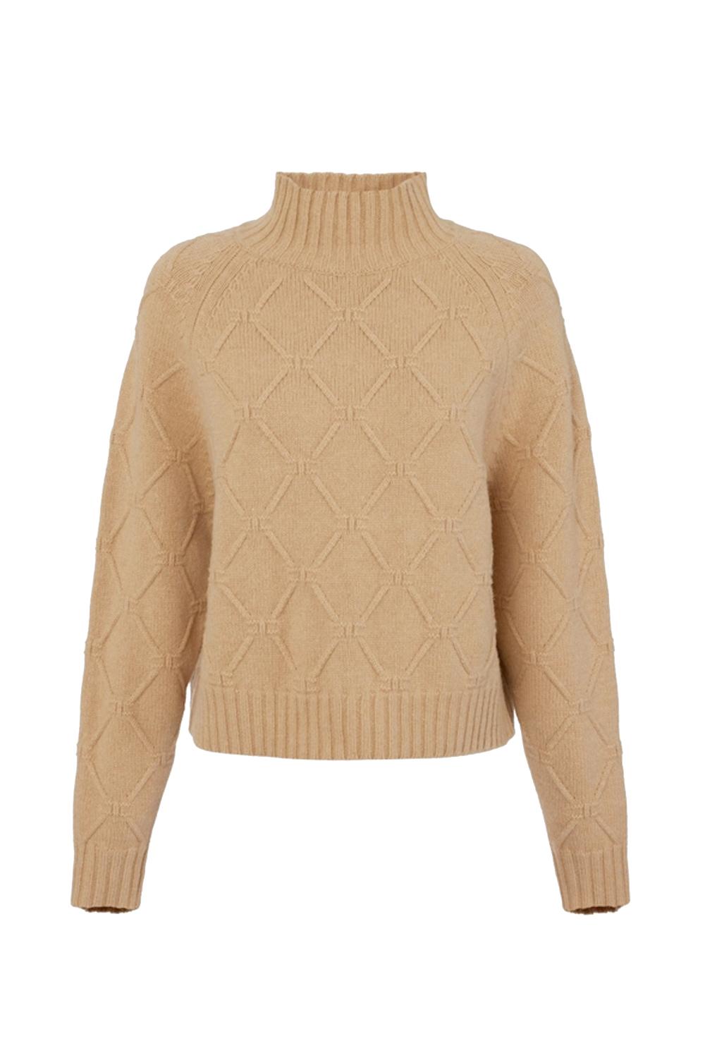 Pullover in maglia con losanghe jacquard<BR/> MK55T 57E2EA2 Elisabetta Franchi 