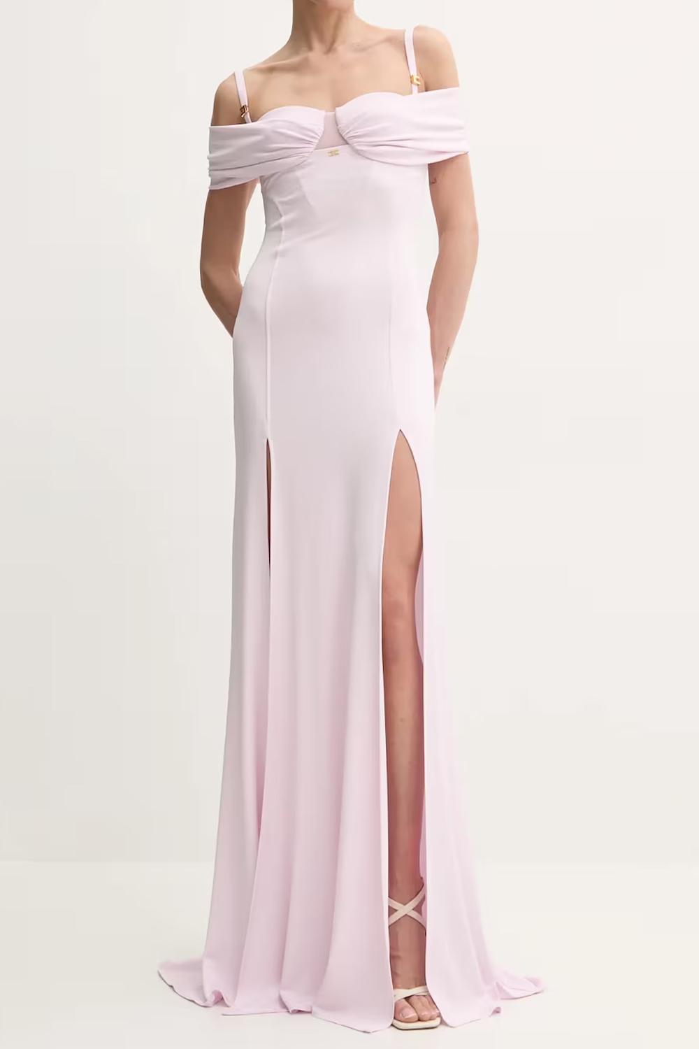 Abito Red Carpet in jersey crêpe con corsetto<BR/> ABR08 51E2544 Elisabetta Franchi 