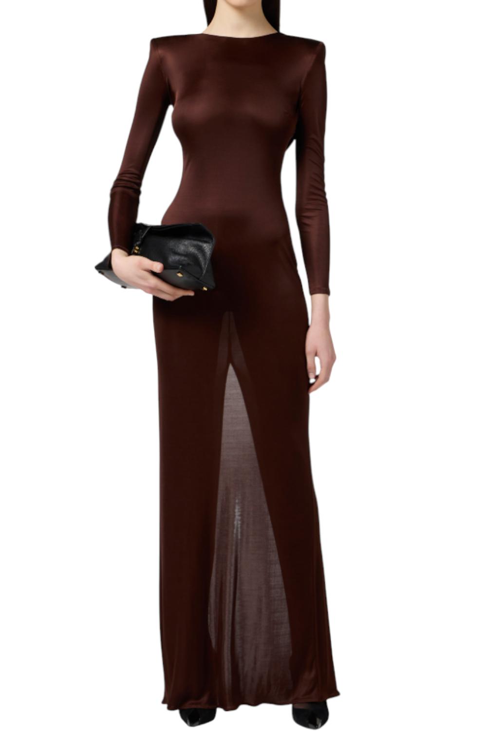 Abito Red Carpet in jersey di viscosa lucida<BR/> ABR10 56E2EA4 Elisabetta Franchi 
