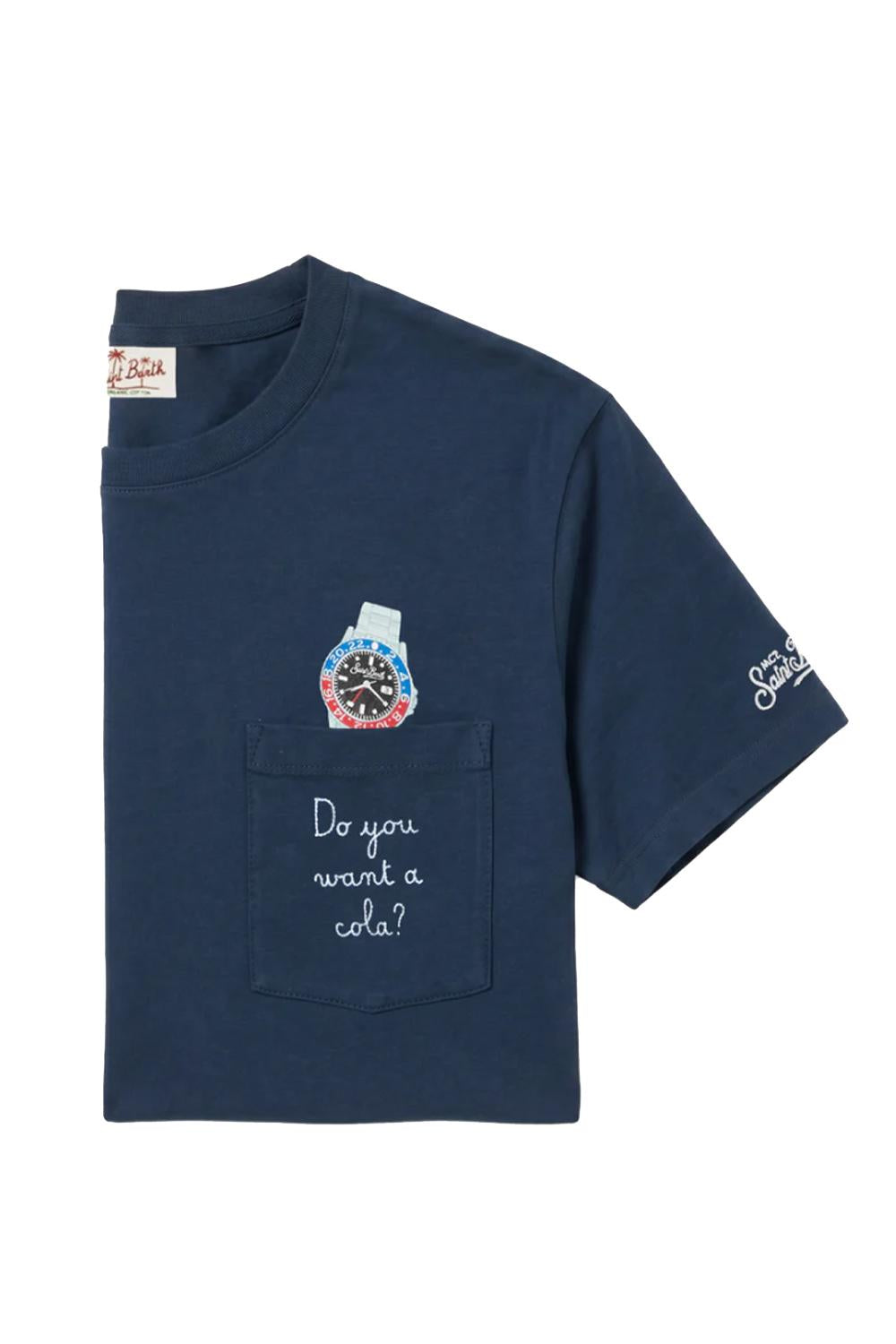 T-SHIRT AUSTIN MC2 con orologio e ricamo Do You Want A Cola? AUS0001 -01983L Mc2 Saint Barth 