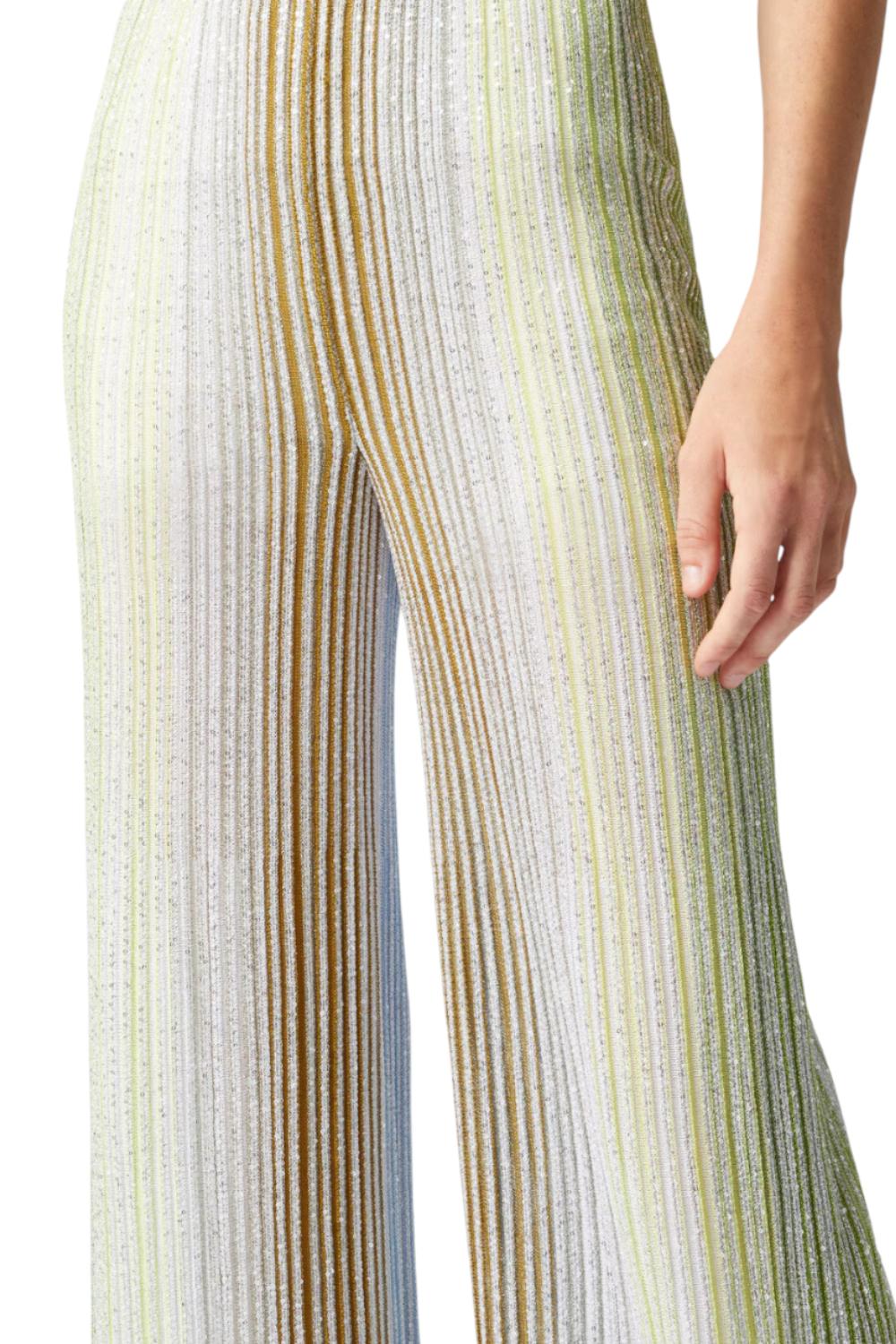 Pantapalazzo parzializzati a righe con paillettes DS25SI0B BK042DSM9N9 Missoni 