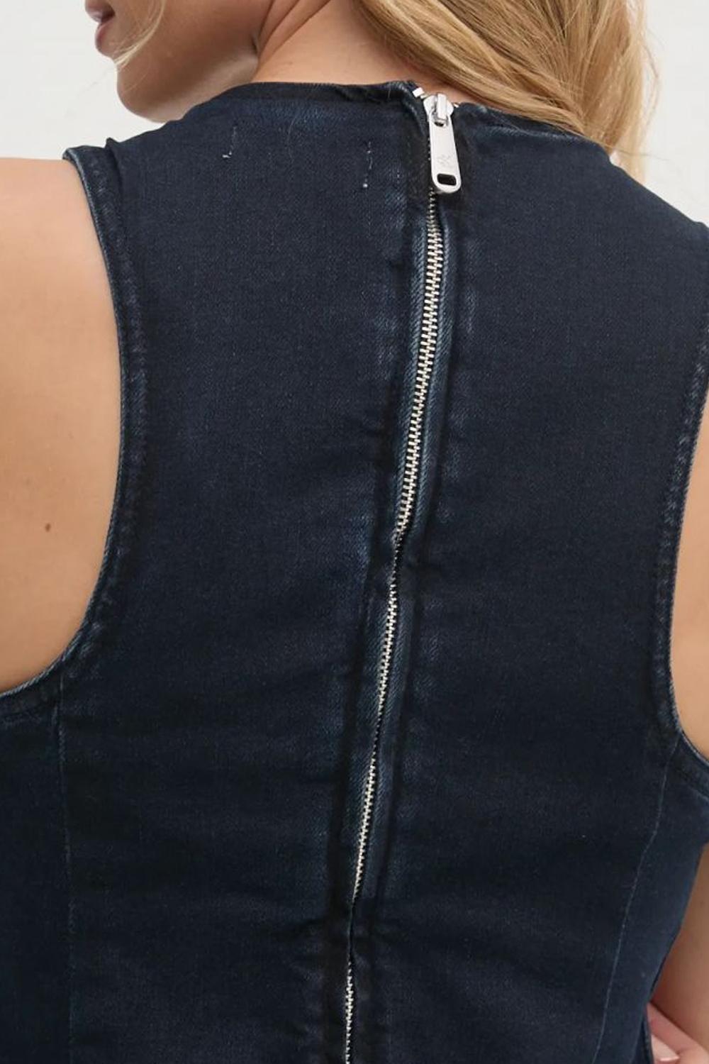 Abito midi aderente in denim<BR/> J20J225474 1BJ Calvin Klein 