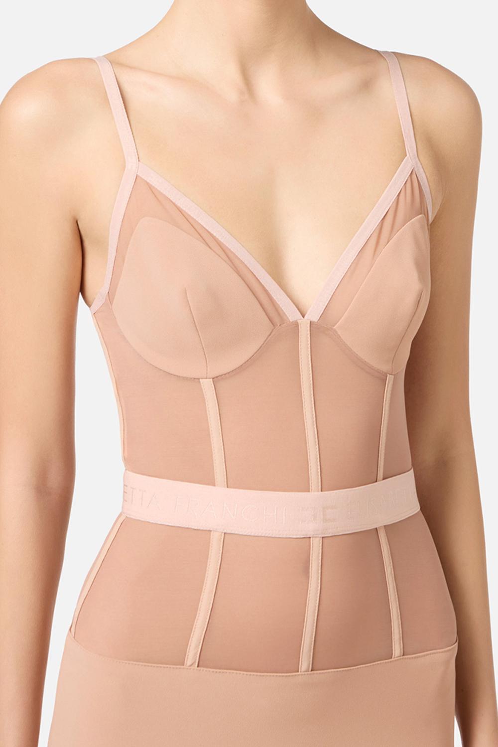 Tubino in crêpe e tulle<BR/> AB701 51E2283 Elisabetta Franchi 