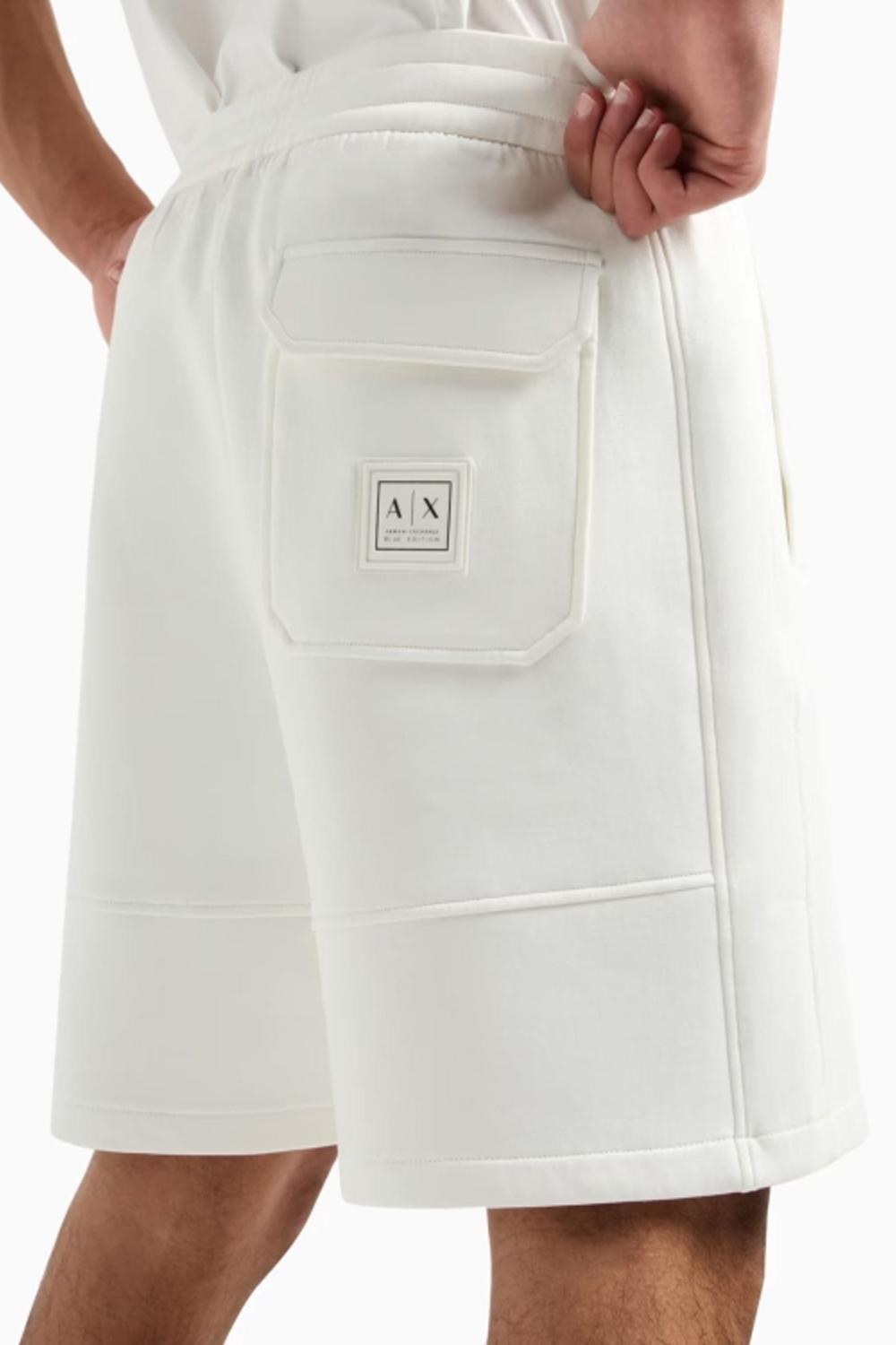 bermuda in cotone stretch con tasca posteriore orizzontale con logo patch quadrato "blue edition" XM000355 AF10818U0009 Armani Exchange 