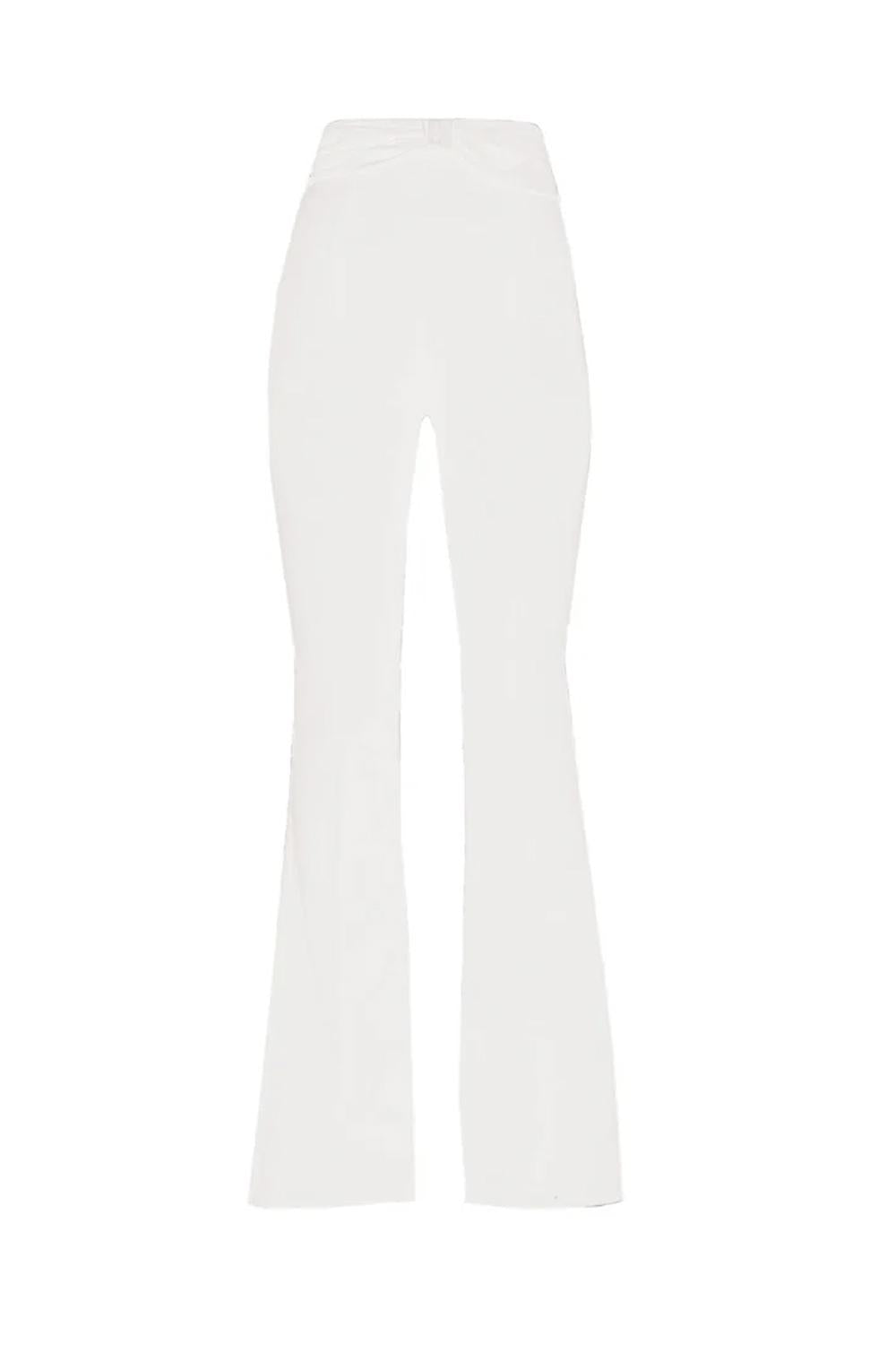 Pantaloni in crêpe con fiocco in raso<BR/> PA085 51E2360 Elisabetta Franchi 