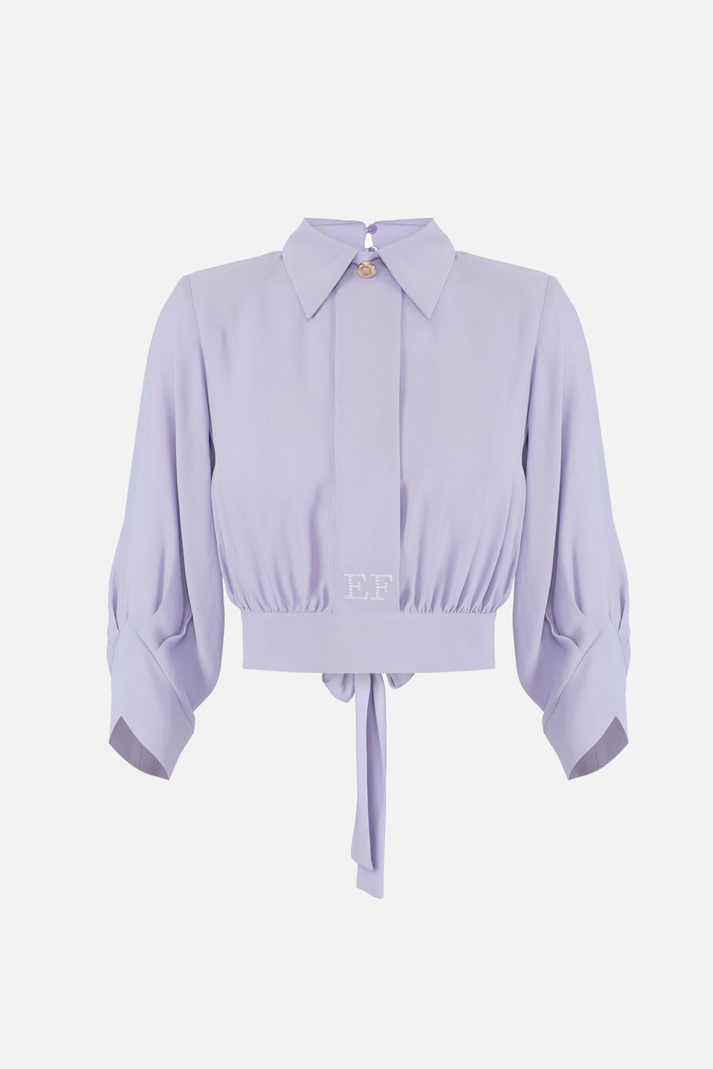 Camicia in georgette con fusciacca CA147 61E2EV7 Elisabetta Franchi 