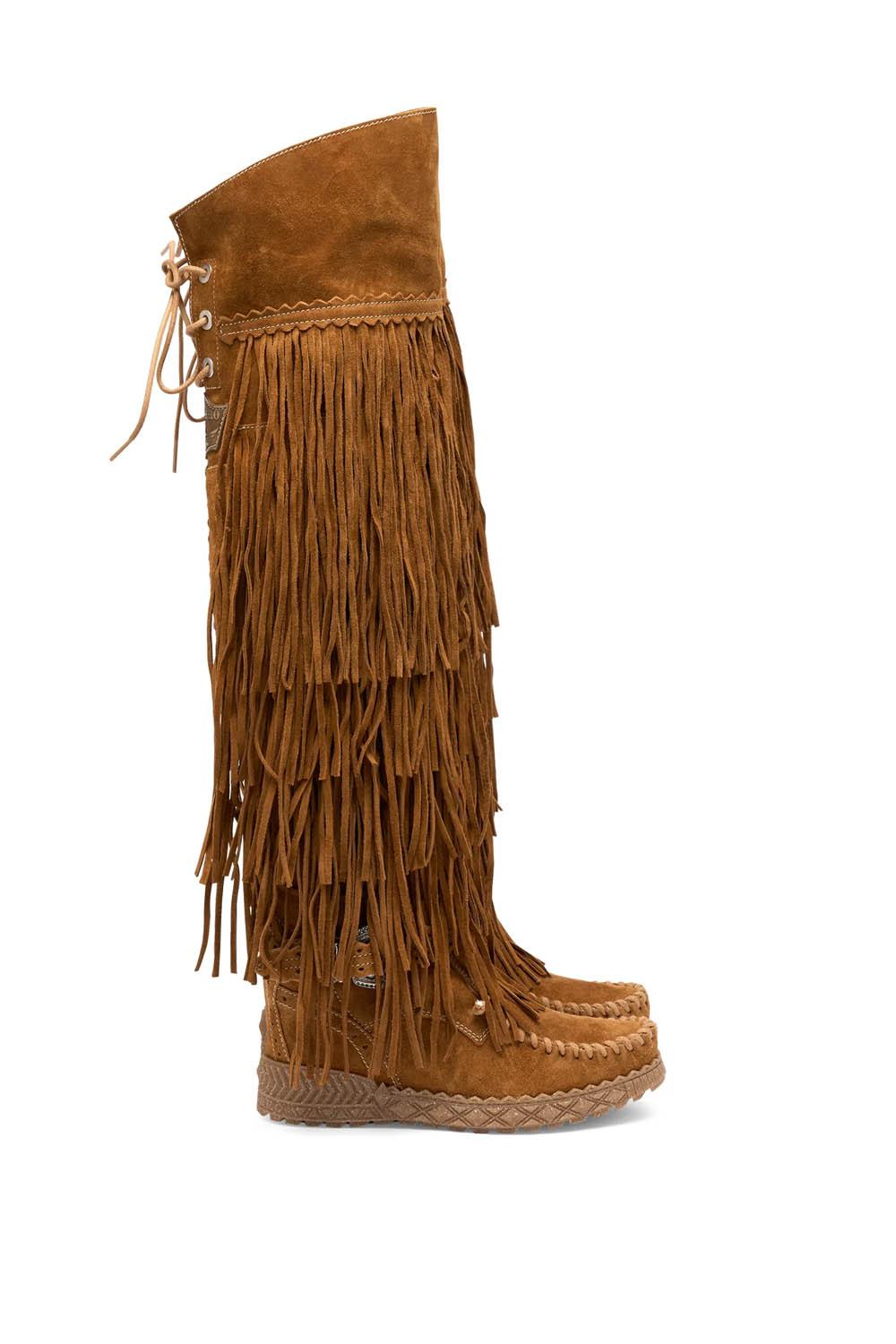 Esme El Vaquero  Stivale Al Ginocchio in Pelle Scamosciata ESME SILVERSTONE MOU El Vaquero Italy 