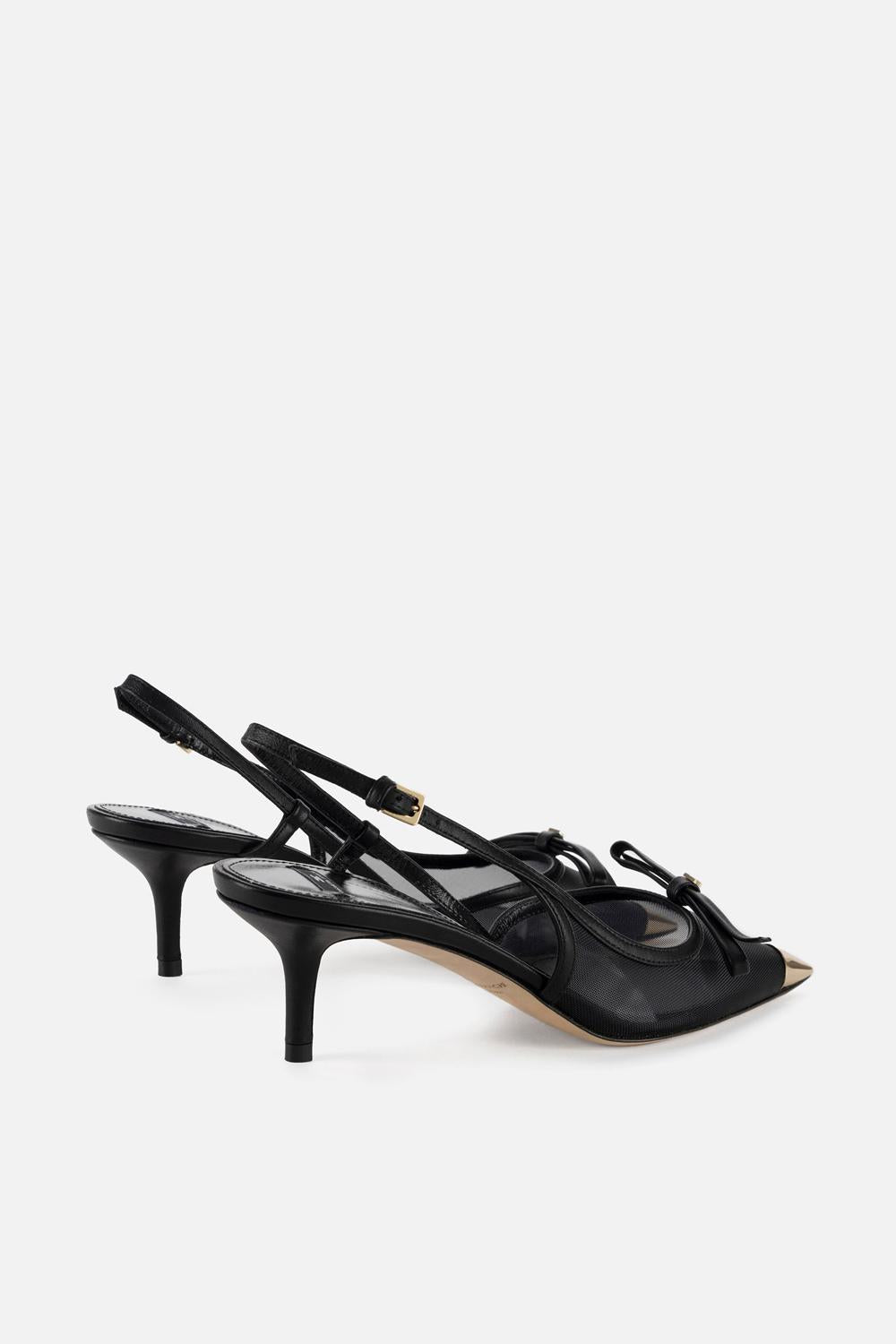 Slingback in nappa e rete<BR/> SA71L 51E2110 Elisabetta Franchi 