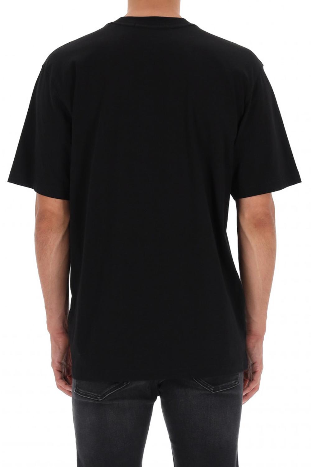 T-shirt con stemma taglio relaxed<BR/> J30J325652 BEH Calvin Klein 