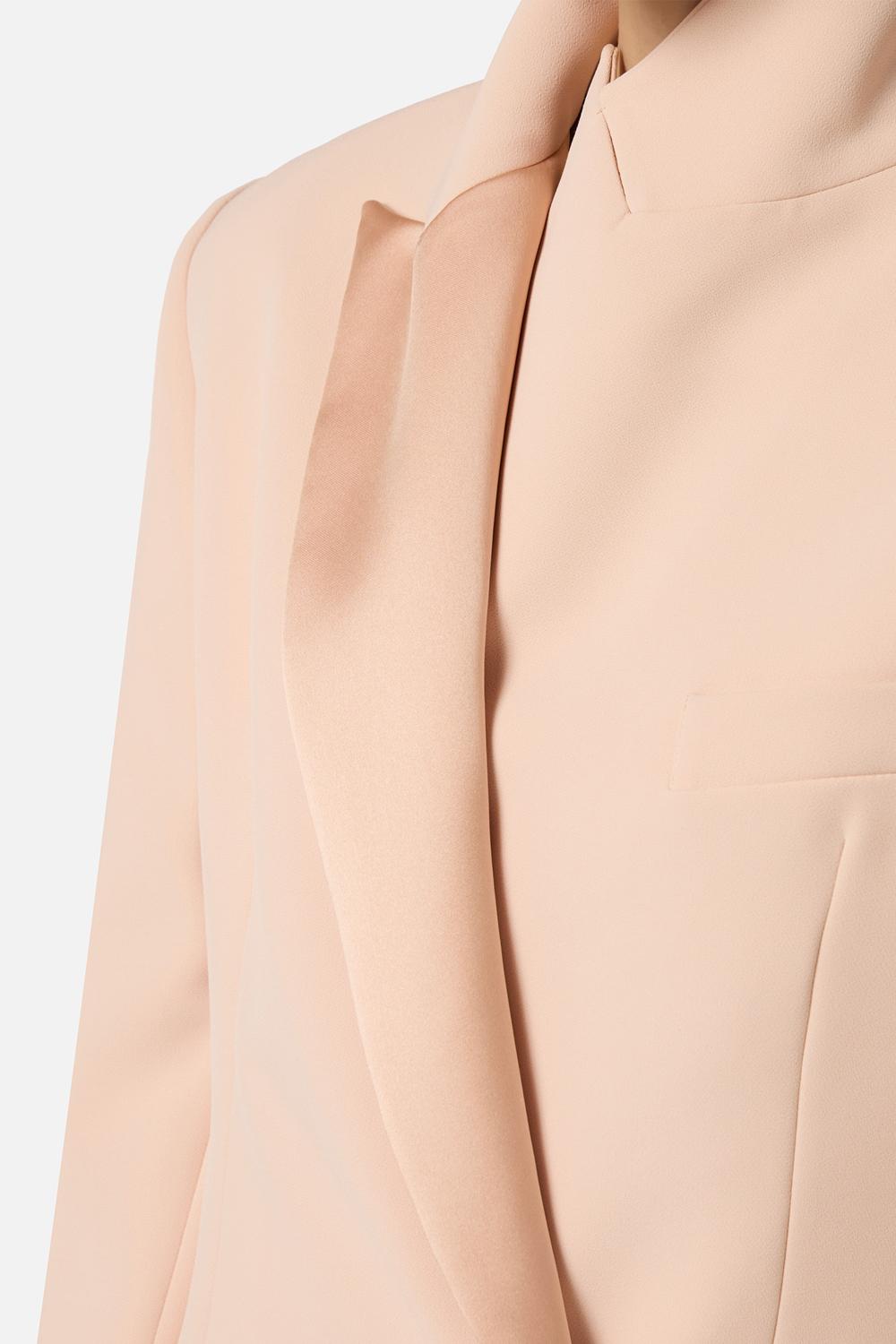 Giacca in crêpe leggero e raso GI241 63E2EA1 Elisabetta Franchi 