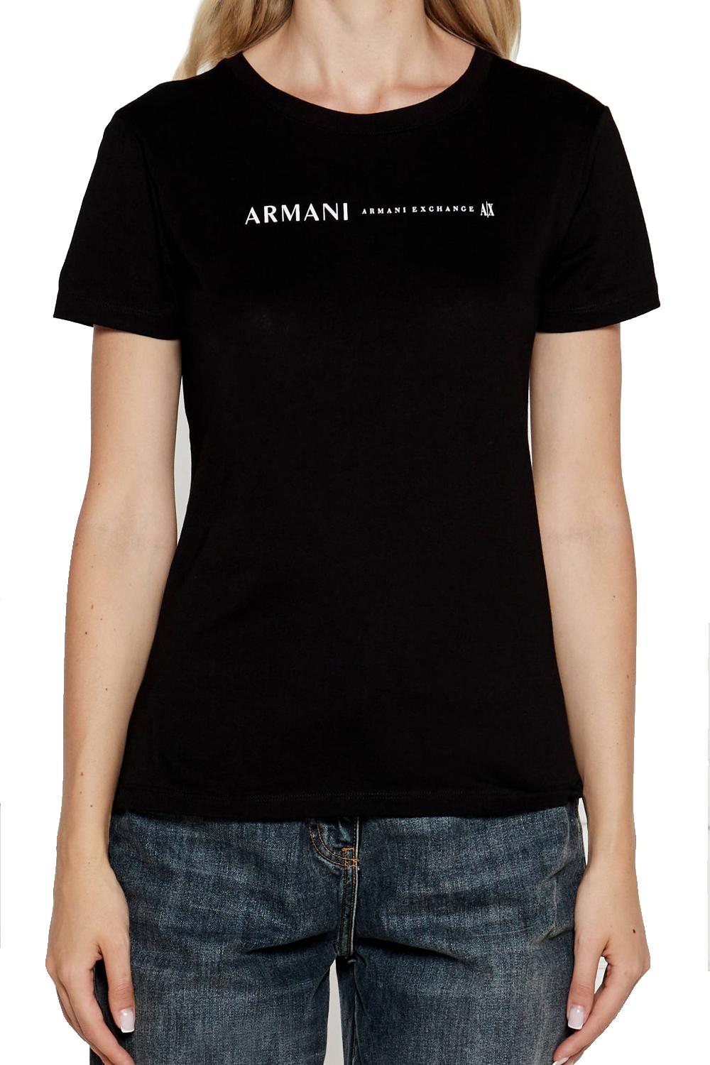 T-shirt slim fit con logo in cotone Armani Exchange A | X<BR/> 6DYT12 YJG3Z1200 Armani Exchange 