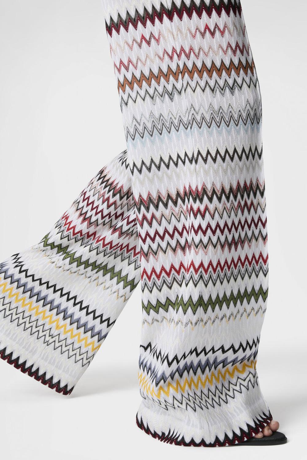 Pantaloni ampi in viscosa e cotone zig zag DS26SI09 BR0150S01K2 Missoni 