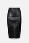 Gonna con texture stampa cocco<BR/> GO108 58E2110 Elisabetta Franchi 