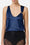 Shiny jersey tank top with jewel logo<br>