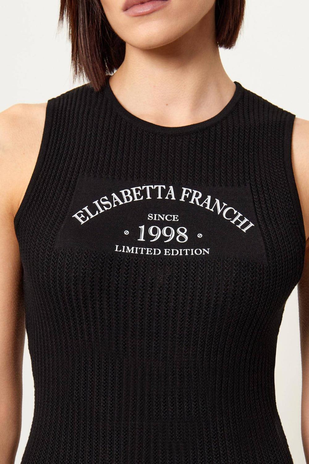 Abito in maglia con logo stampato AM07Q 61E2110 Elisabetta Franchi 