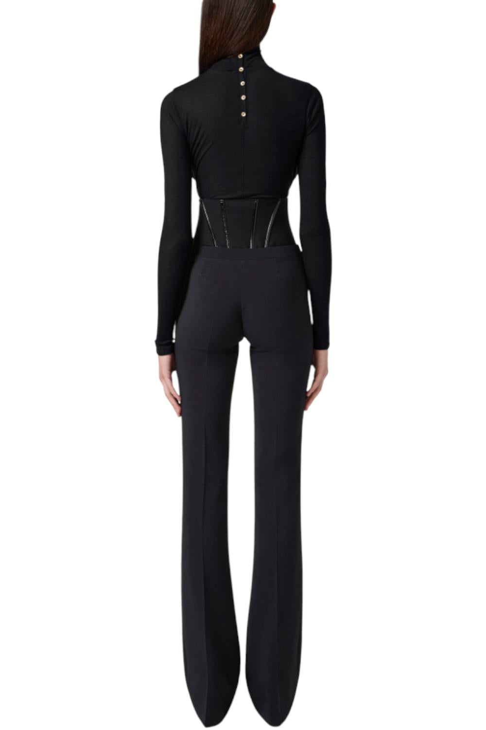 Maglia in jersey con cuciture lingerie<BR/> MD61B 56E2110 Elisabetta Franchi 