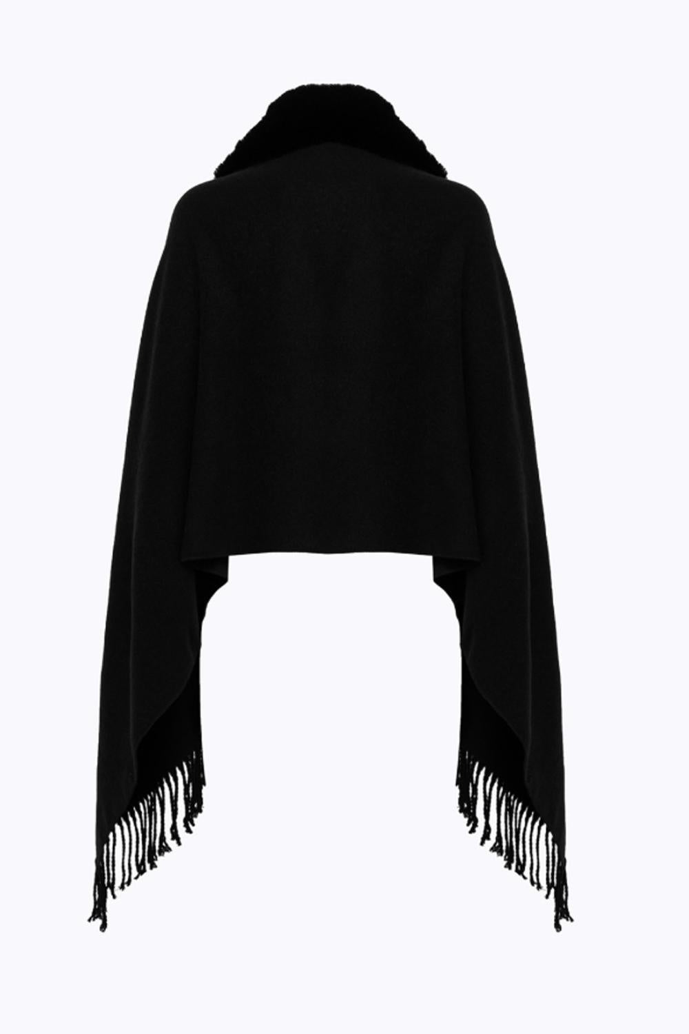 STOLA IN MAGLIA CON COLLO FAUX FUR PF4004 T030022222 Blugirl 