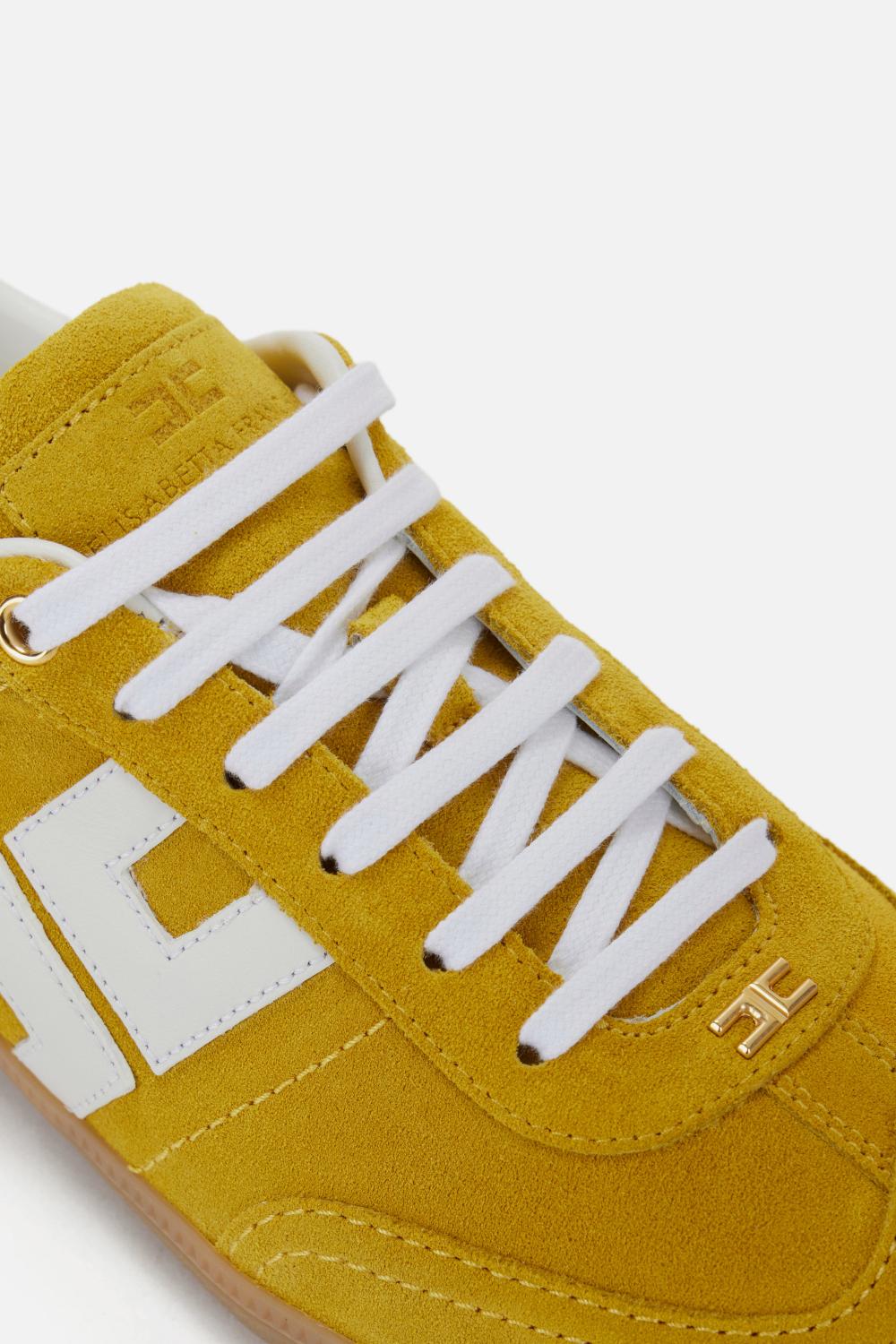 Sneakers Elisabetta Franchi in Nappa con Inserti in Crosta e Logo SA61G 61E2FA5 Elisabetta Franchi 