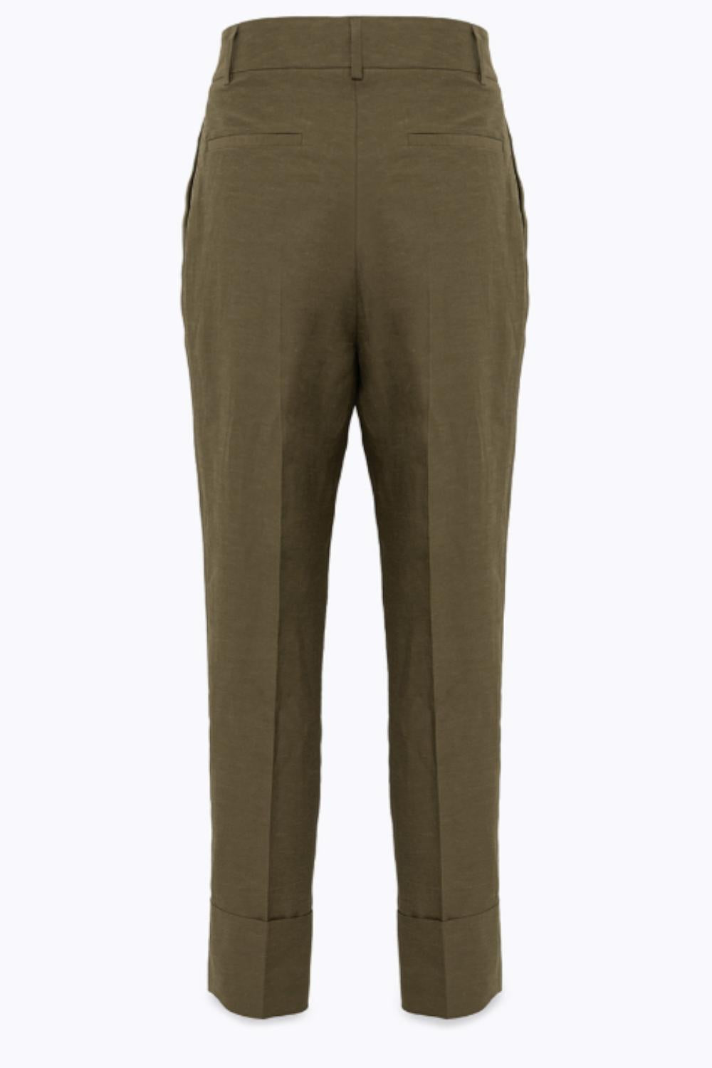 PANTALONI A SIGARETTA IN MISTO LINO<BR/> RA5160 T882390622 Blugirl 