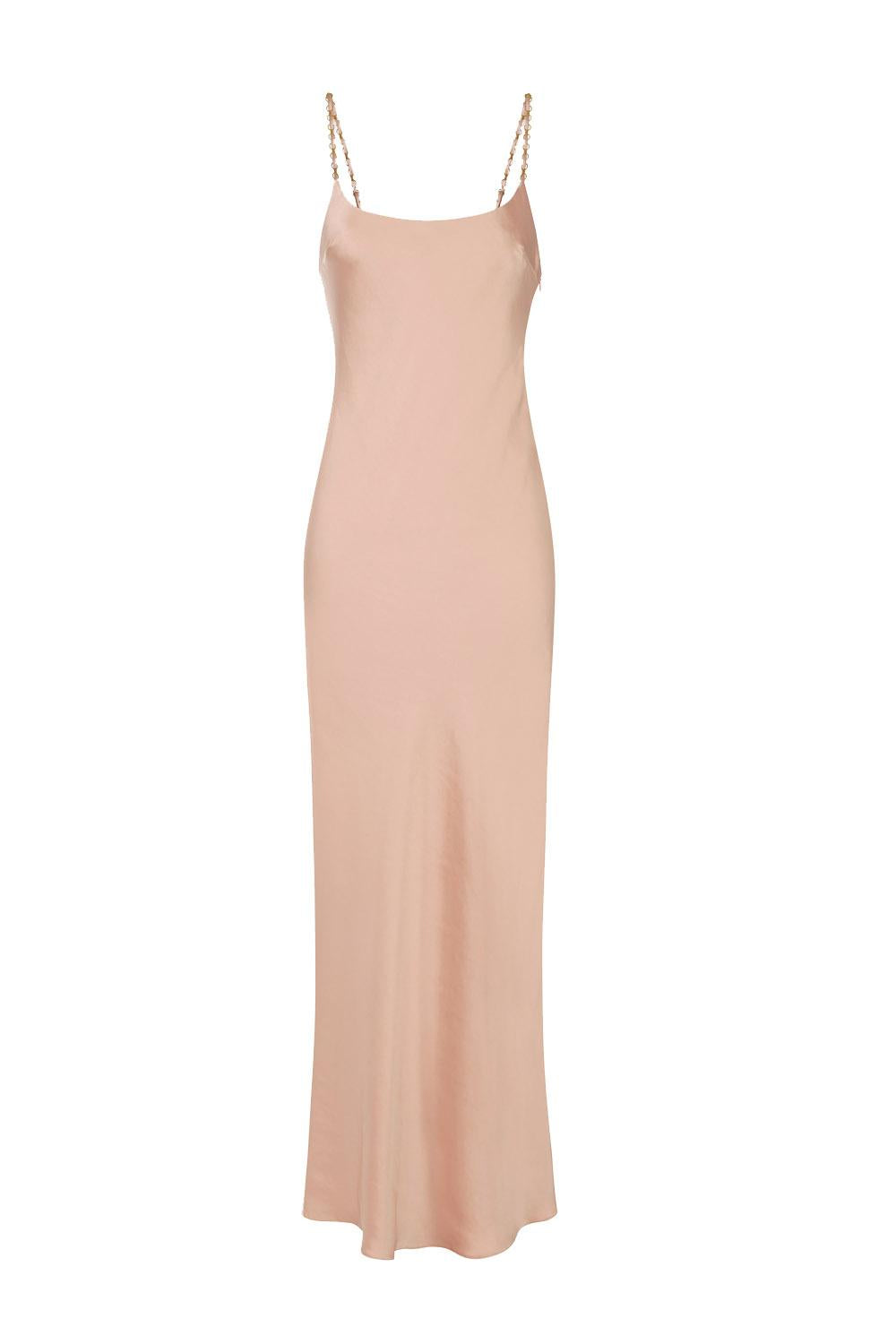 Abito Red Carpet in raso con dettagli gioiello<BR/> ABR07 57E2EA1 Elisabetta Franchi 
