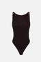Body in jersey crêpe con dettagli logo BO034 62E2EV9 Elisabetta Franchi 
