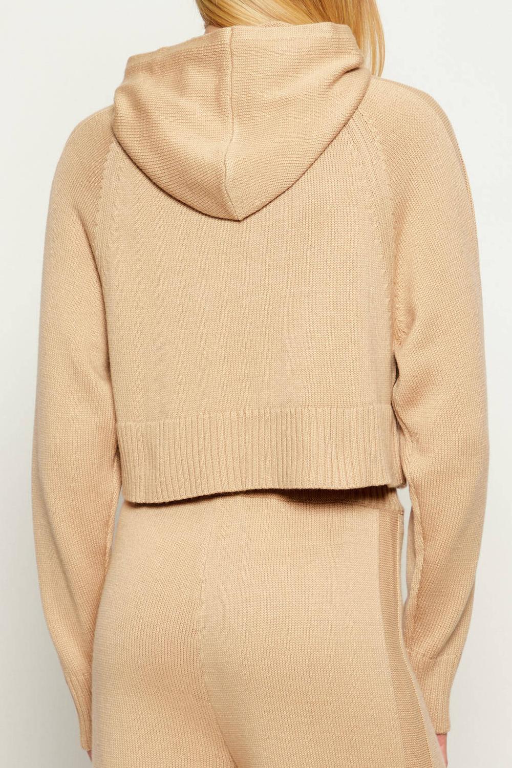 pullover corto con cappuccio e colletto interno. etichetta con scritta logo piccola laterale. orli e polsini a costine XW000767 AF13774U1051 Armani Exchange 