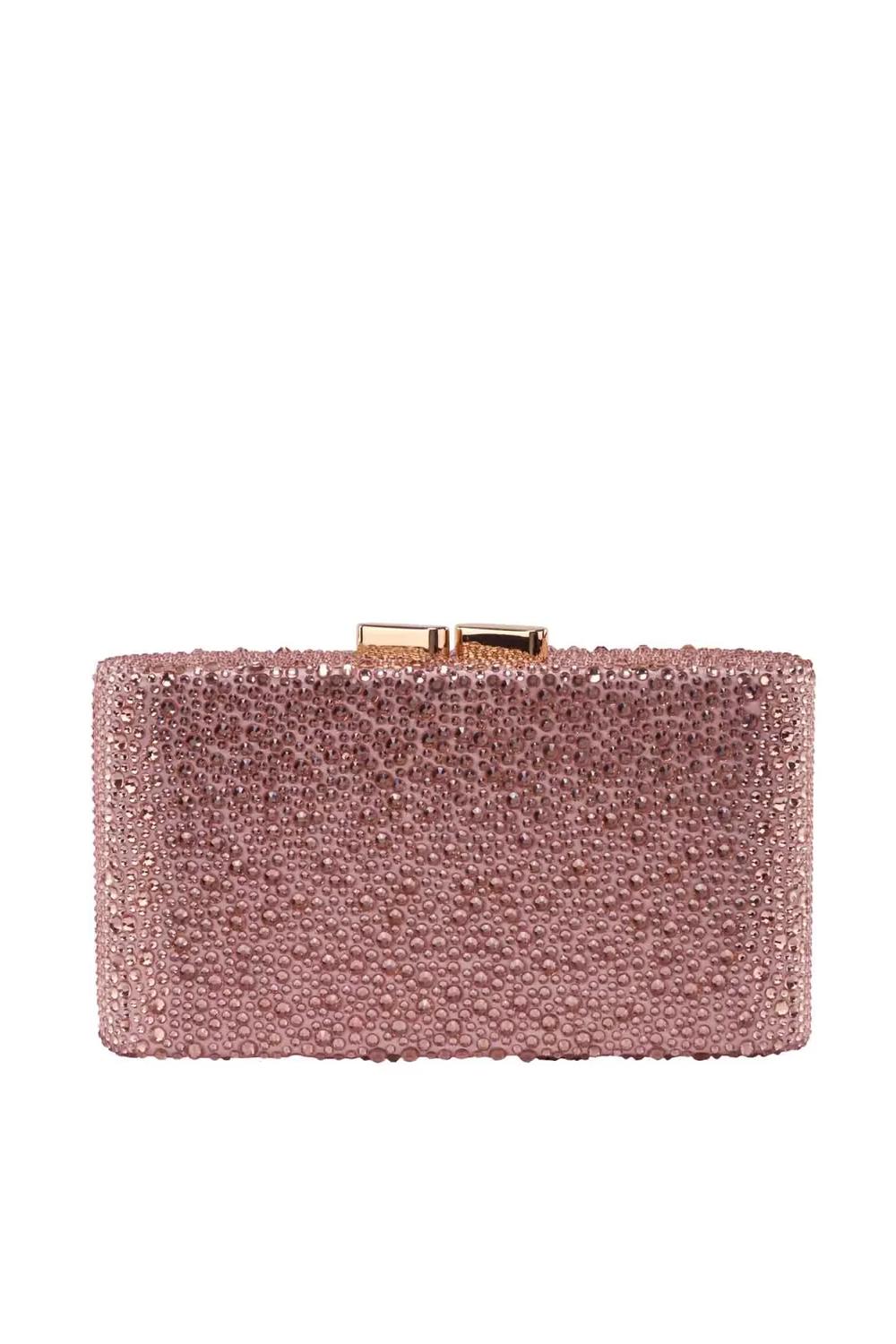 Pochette Rigida Piccola con Swarovski e Chiusura Magnetica ACA641 AMETISTA Anna Cecere 