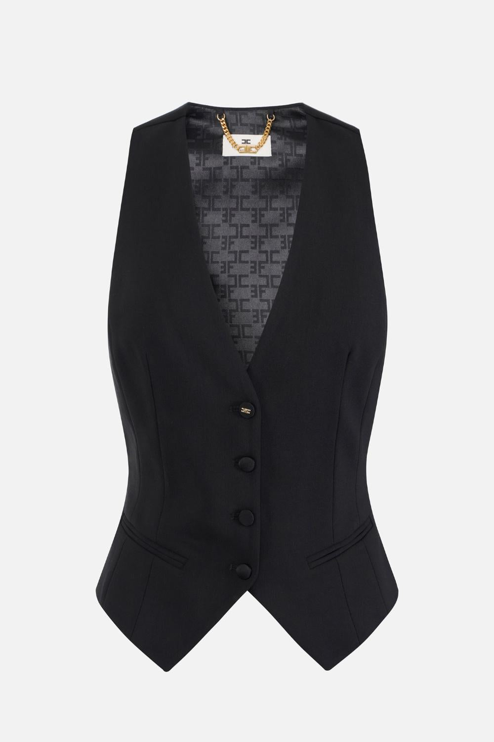 Gilet in fresco di lana leggera<BR/> GL004 52E2110 Elisabetta Franchi 
