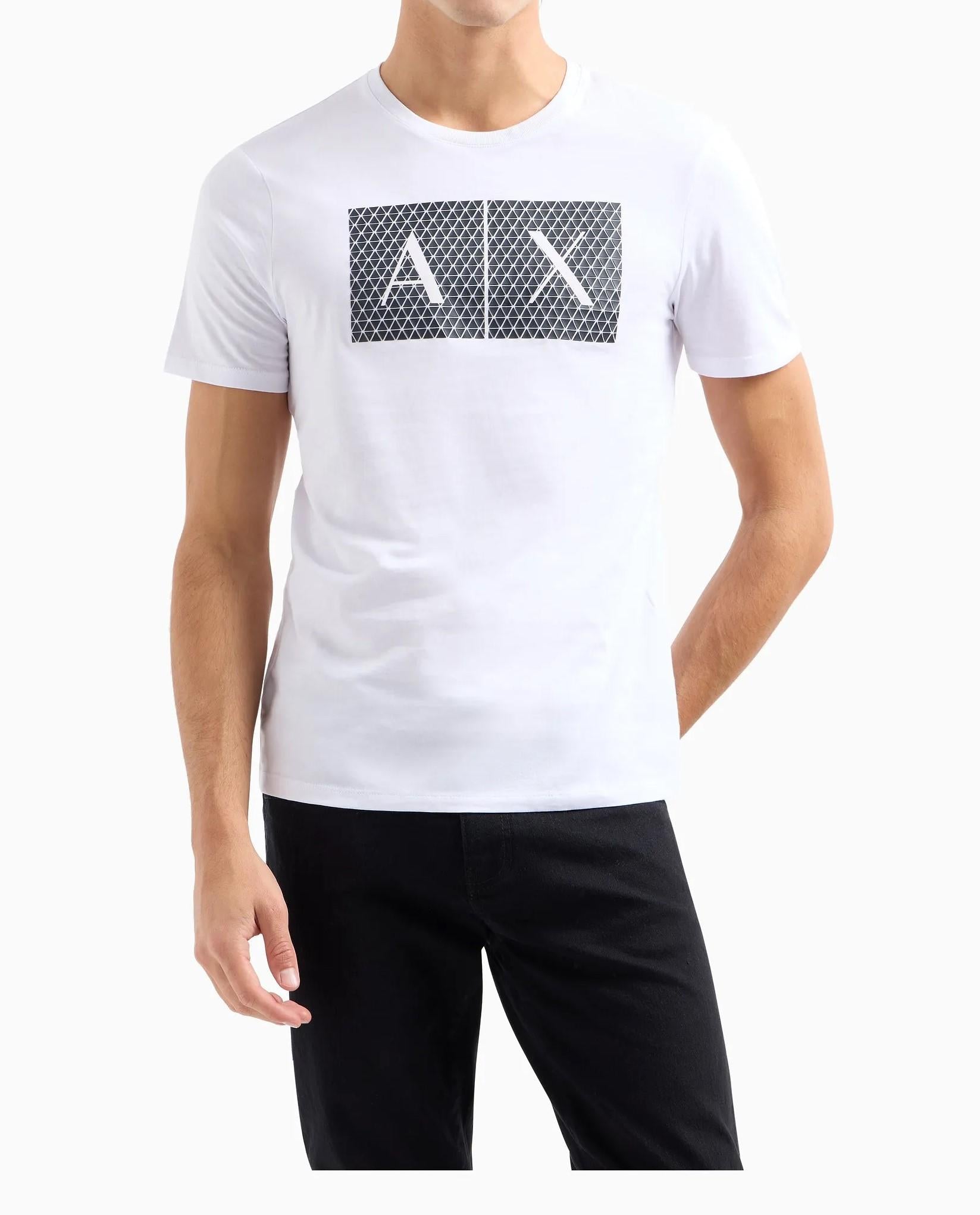 T-shirt con logo quadrato armani exchange<BR/> 8NZTCK Z8H4Z1100 Armani Exchange 