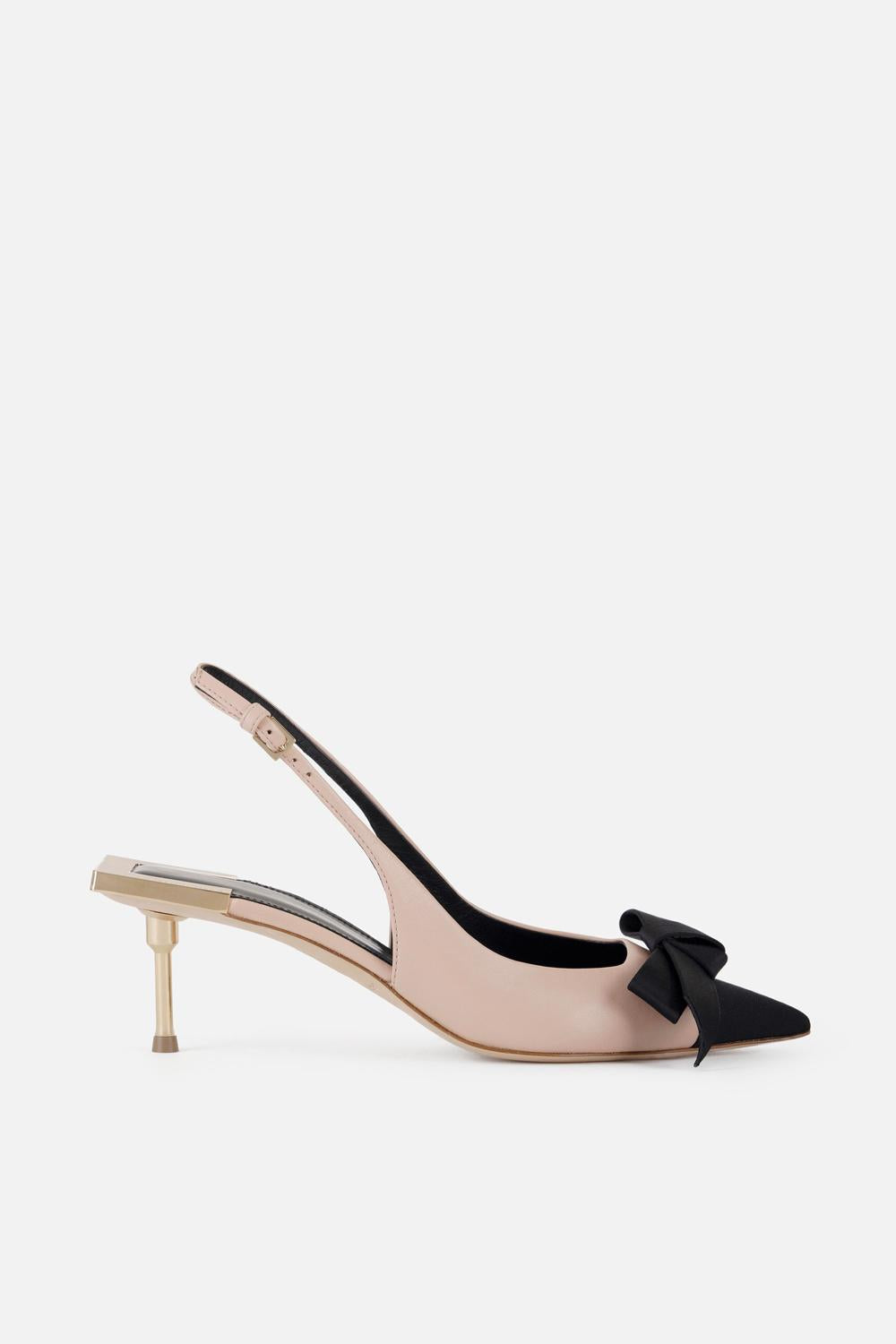 Slingback in nappa con fiocco in raso<BR/> SA05L 51E2236 Elisabetta Franchi 