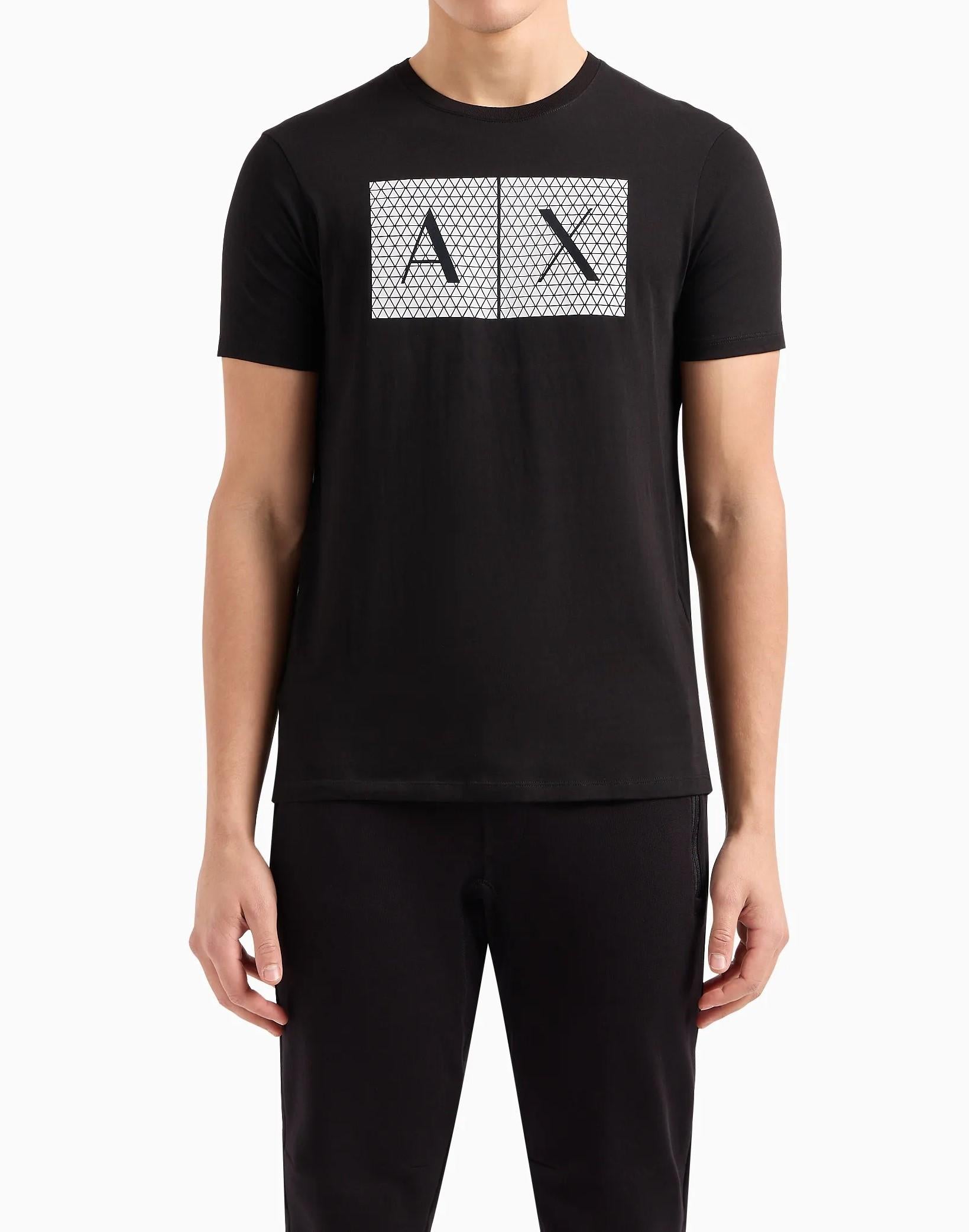 T-shirt con logo quadrato armani exchange<BR/> 8NZTCK Z8H4Z1200 Armani Exchange 